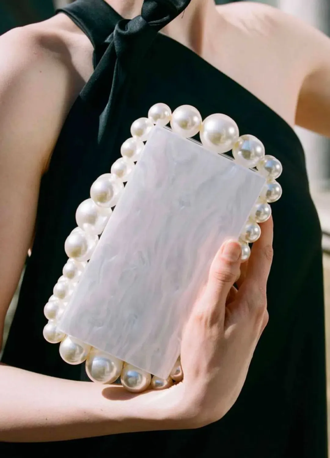 Cult Gaia Eos Clutch in Pearl for rent on The Volte - main image