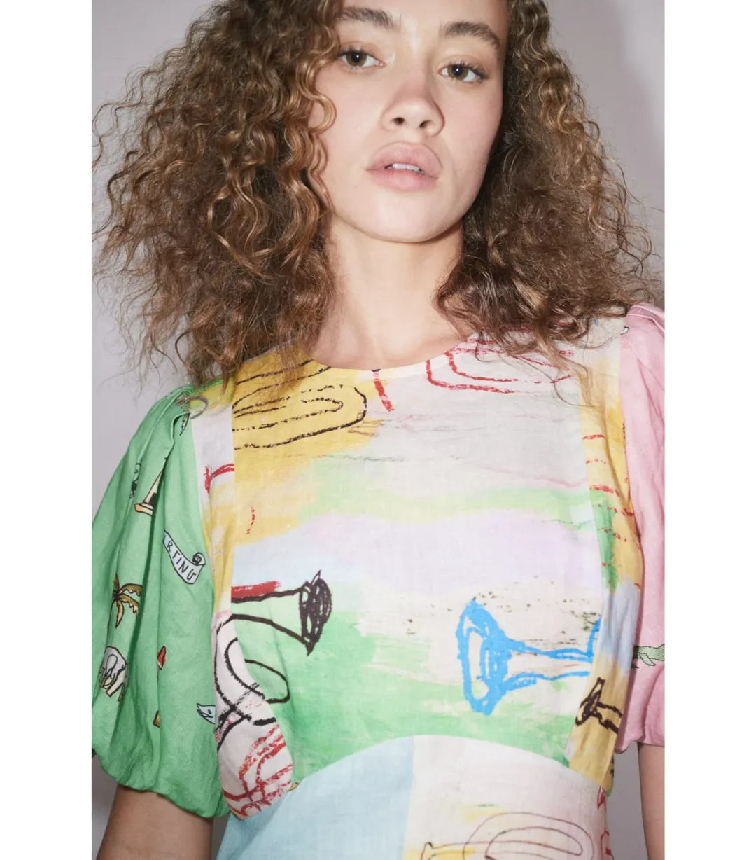 Alemais Jet Midi Dress Multi Size AU 8 for rent on The Volte - main image