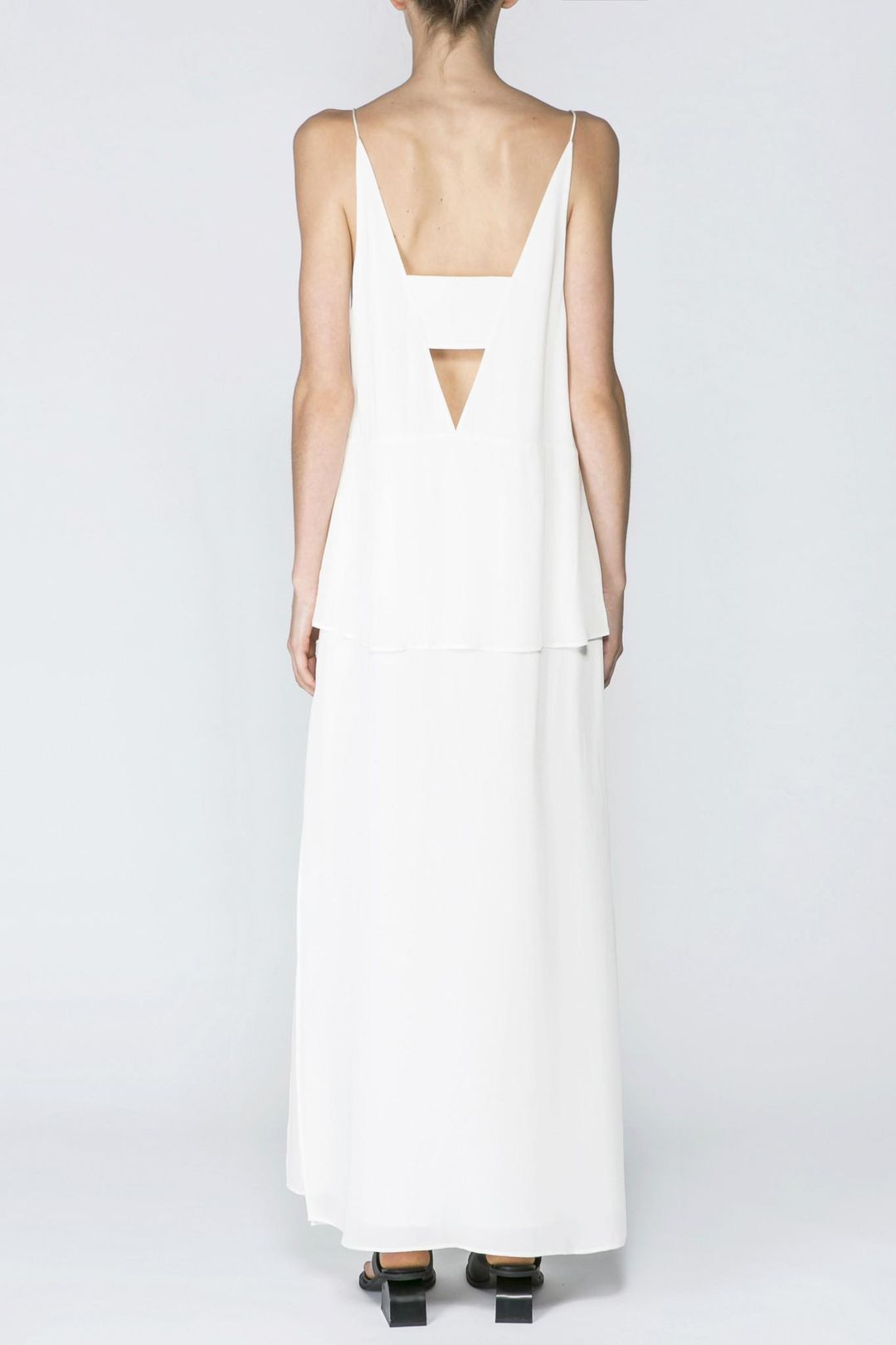 Acler Earle Cami Layered Midi Dress White 8 for rent on The Volte - main image