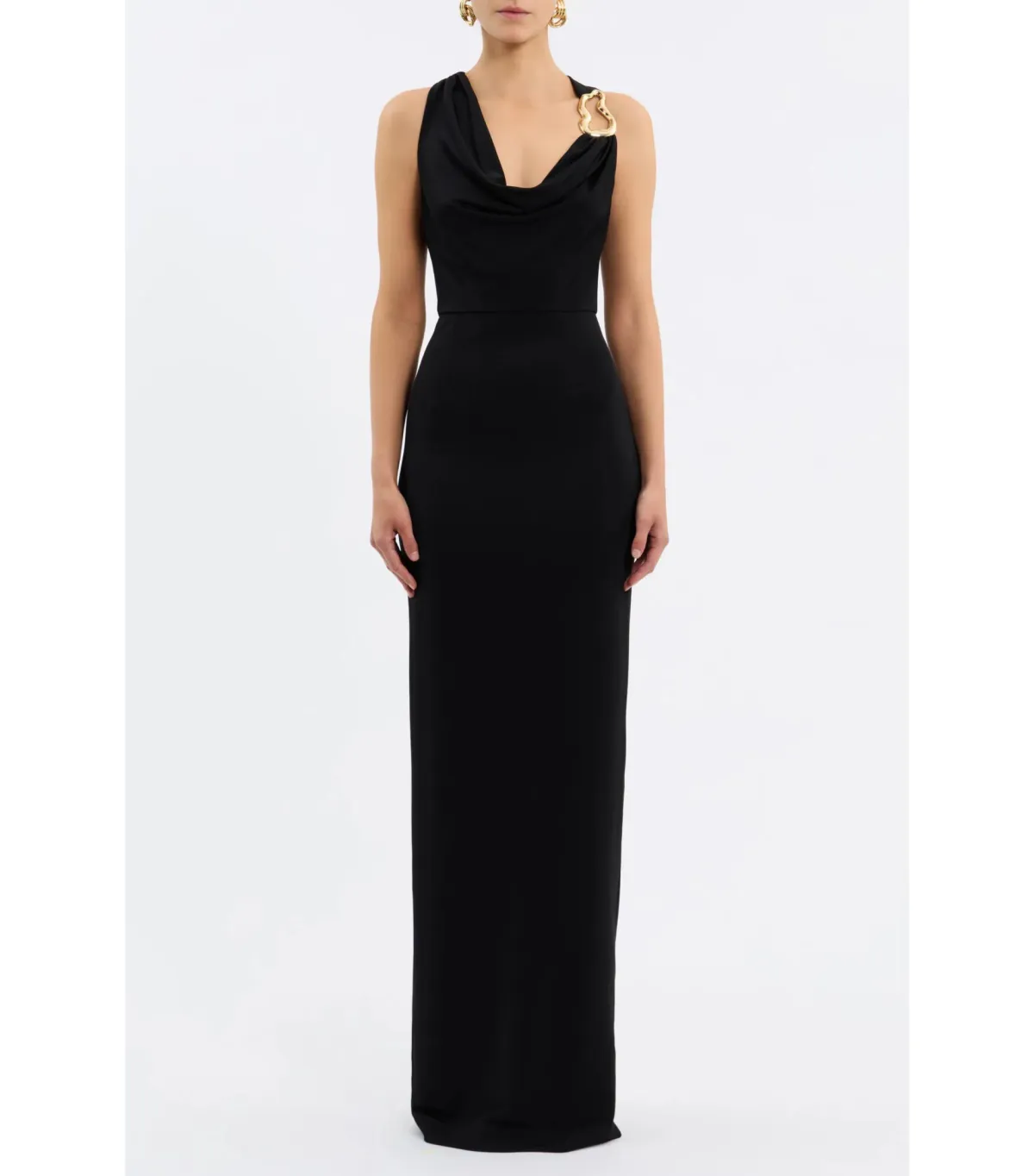 Rebecca Vallance Domenica Halter Gown Black Size AU 6 - Image 2
