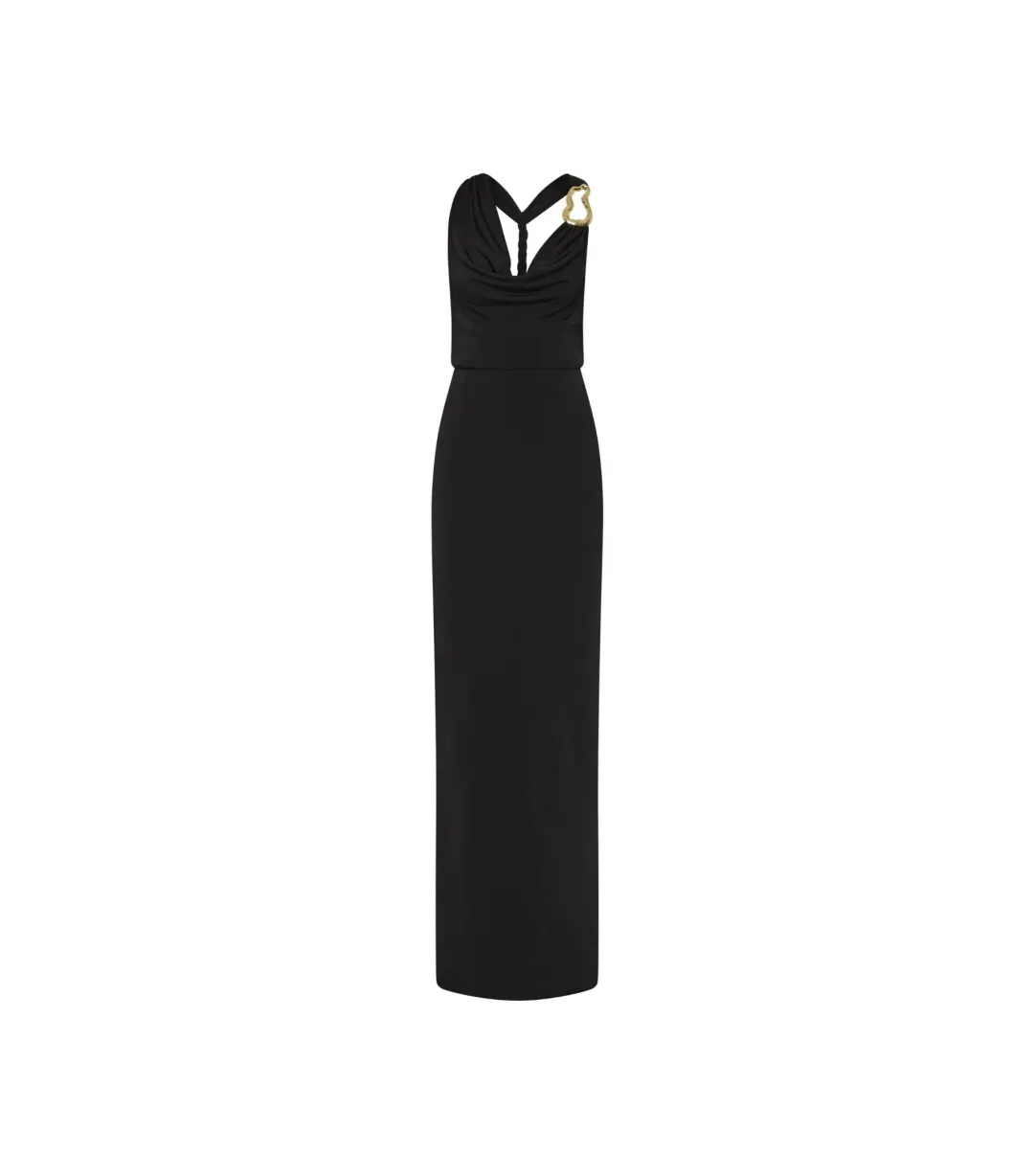 Rebecca Vallance Domenica Halter Gown Black Size AU 6 for rent on The Volte - main image