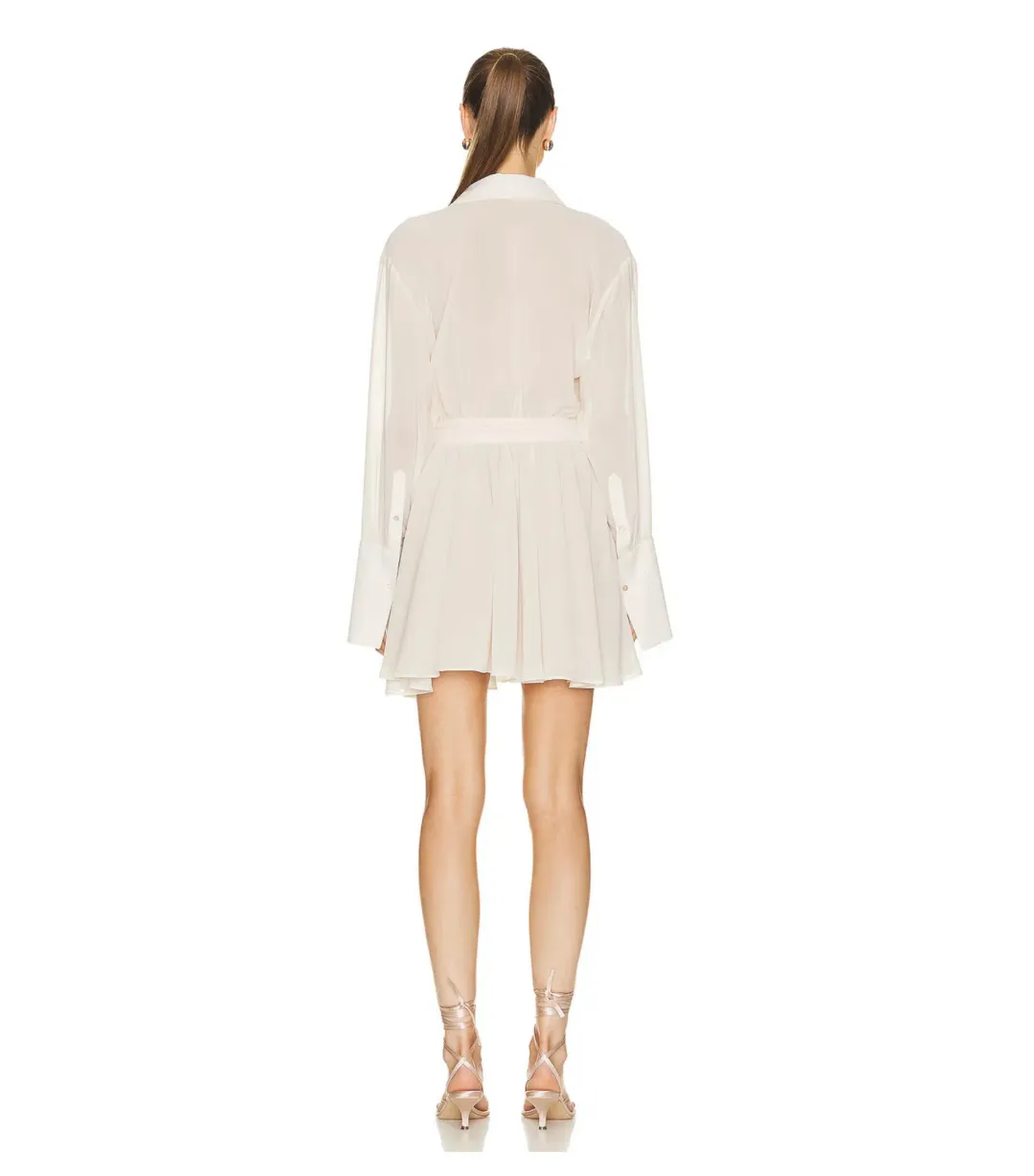 Helsa Sheer Dress Cream Size XXS / AU 4 for rent on The Volte - main image