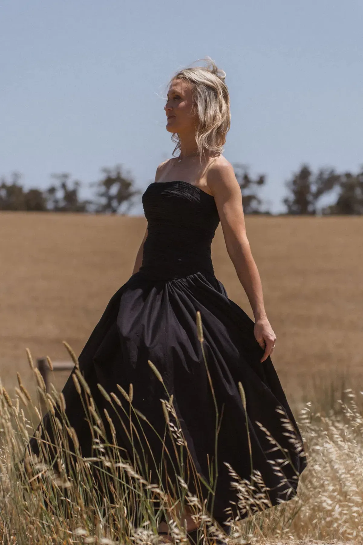 Aje Violet Bubble Hem Maxi Dress Black Size AU 10  - Image 2