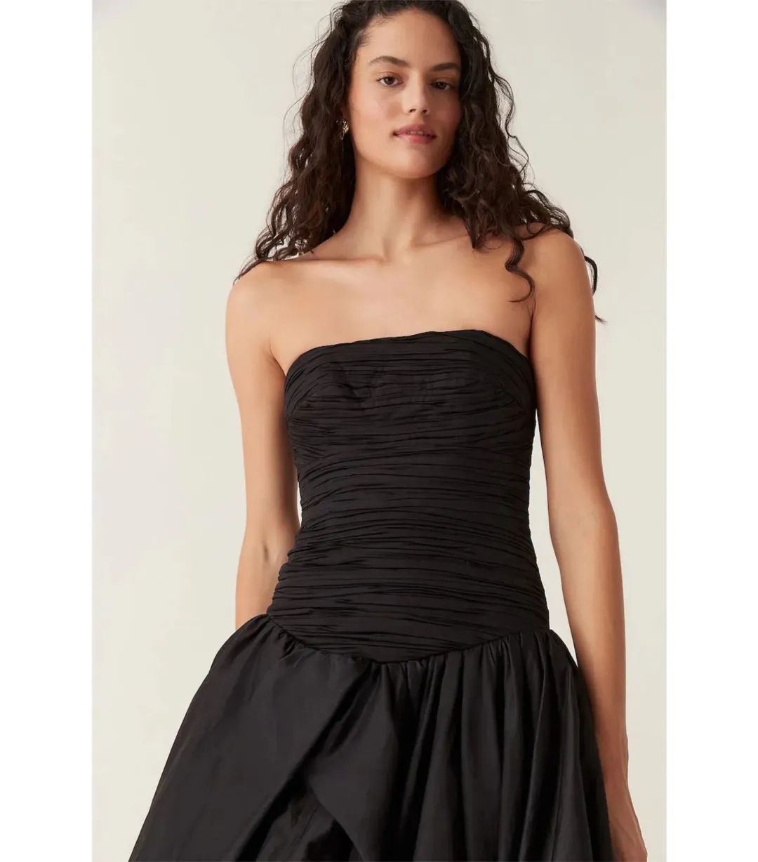 Aje Violet Bubble Hem Maxi Dress Black Size AU 10  for rent on The Volte - main image