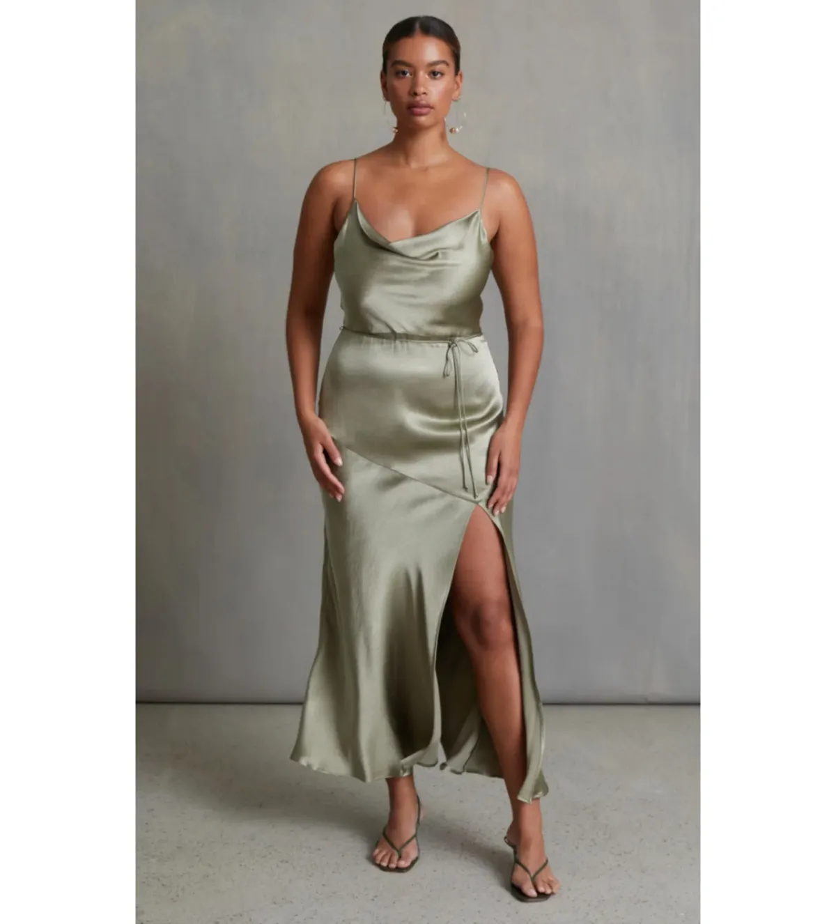 Bec & Bridge Moon Dance Midi Dress  Sage Size 10 - Image 1