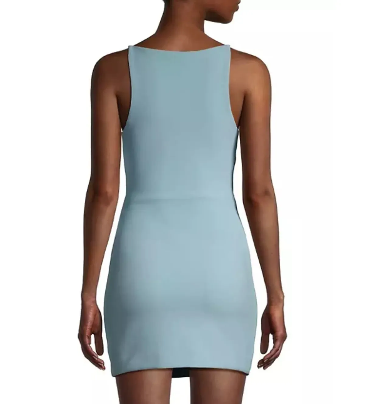 Bec & Bridge Elvie Key Hole Mini Dress In Dolphin Blue Size 10 - Image 3