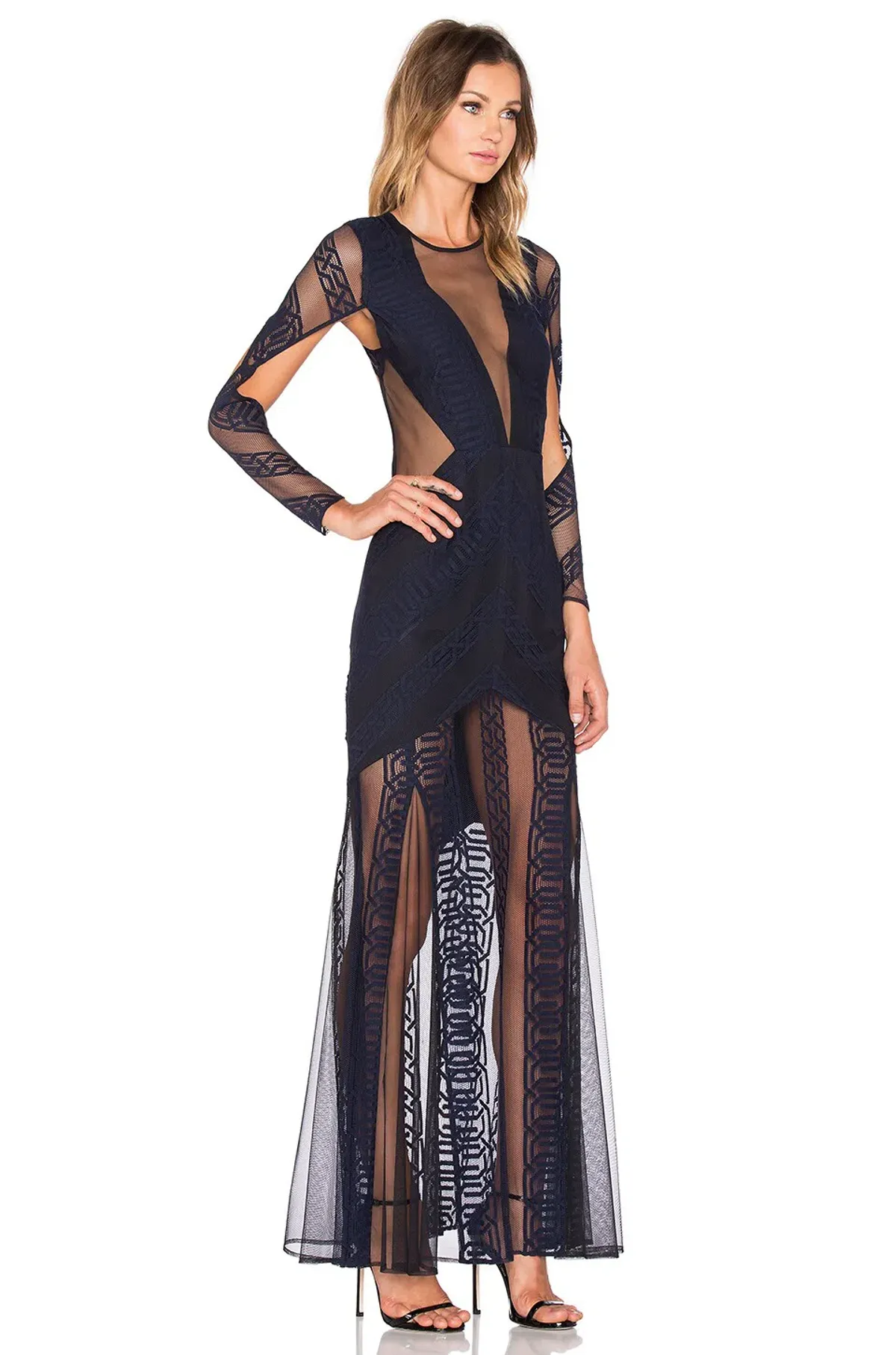 Shona Joy Ambrosia Backless Long Dress Navy Black One Size  - Image 2