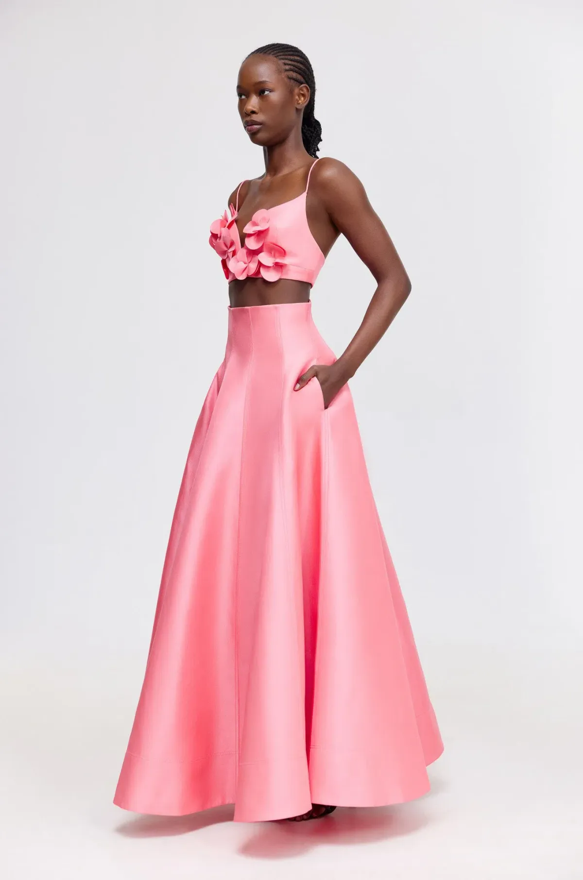 Acler Isla Top and Maxi Skirt Set Pink Rose Size 10 - Image 2