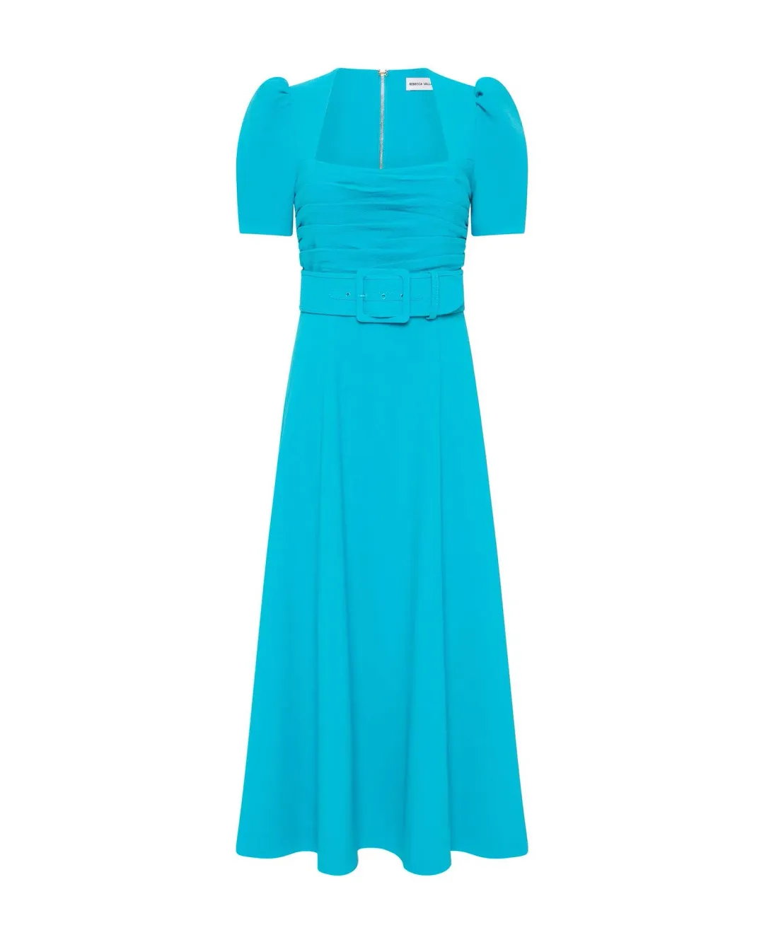 Rebecca Vallance Ella Short Sleeve Midi Dress Blue Size AU 10 for rent on The Volte - main image