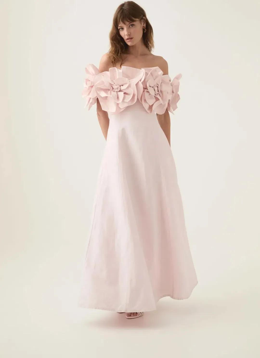 Aje Etta Midi Dress Pastel Pink Size AU 10 for rent on The Volte - main image