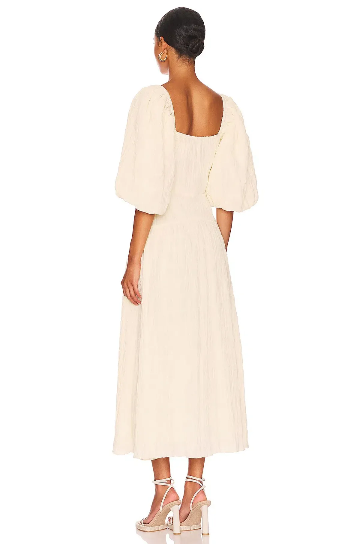 Sovere Mercy Reversible Midi Dress in French Vanilla Size  - Image 2