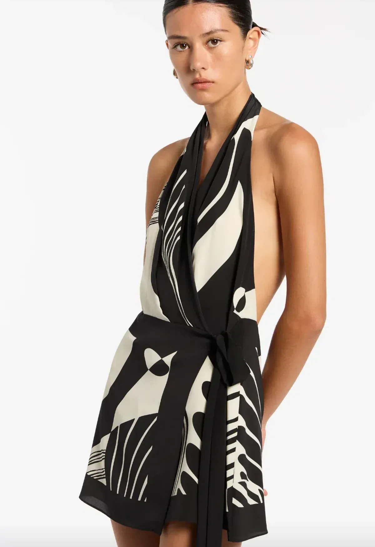 Sir the Label Realisme Halter Mini Dress Papier Print Size 3/ AU 12 - Image 2