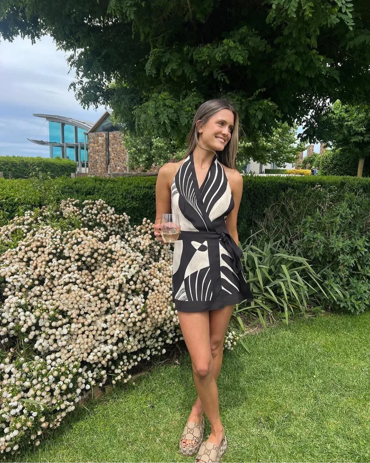 Sir the Label Realisme Halter Mini Dress Papier Print Size 4/ AU 14 - Image 1