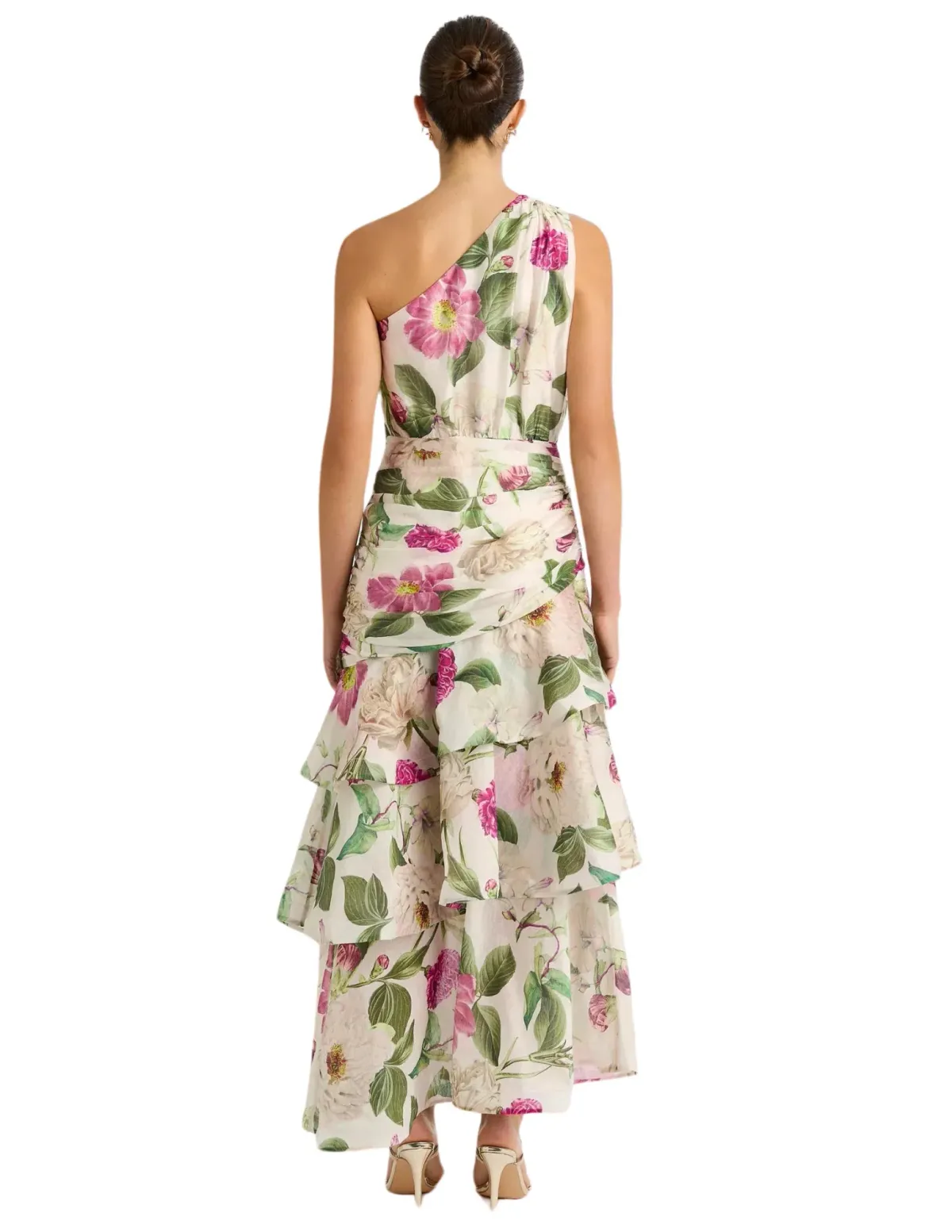 Sheike Emilia Tiered Maxi Dress Print Size AU 14 - Image 3