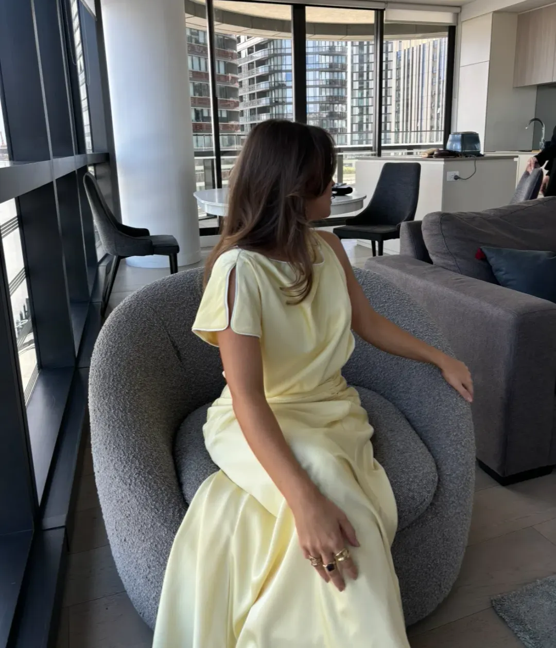 Sheike Milani Top and Midi Skirt in Lemon Size AU 6 for rent on The Volte - main image