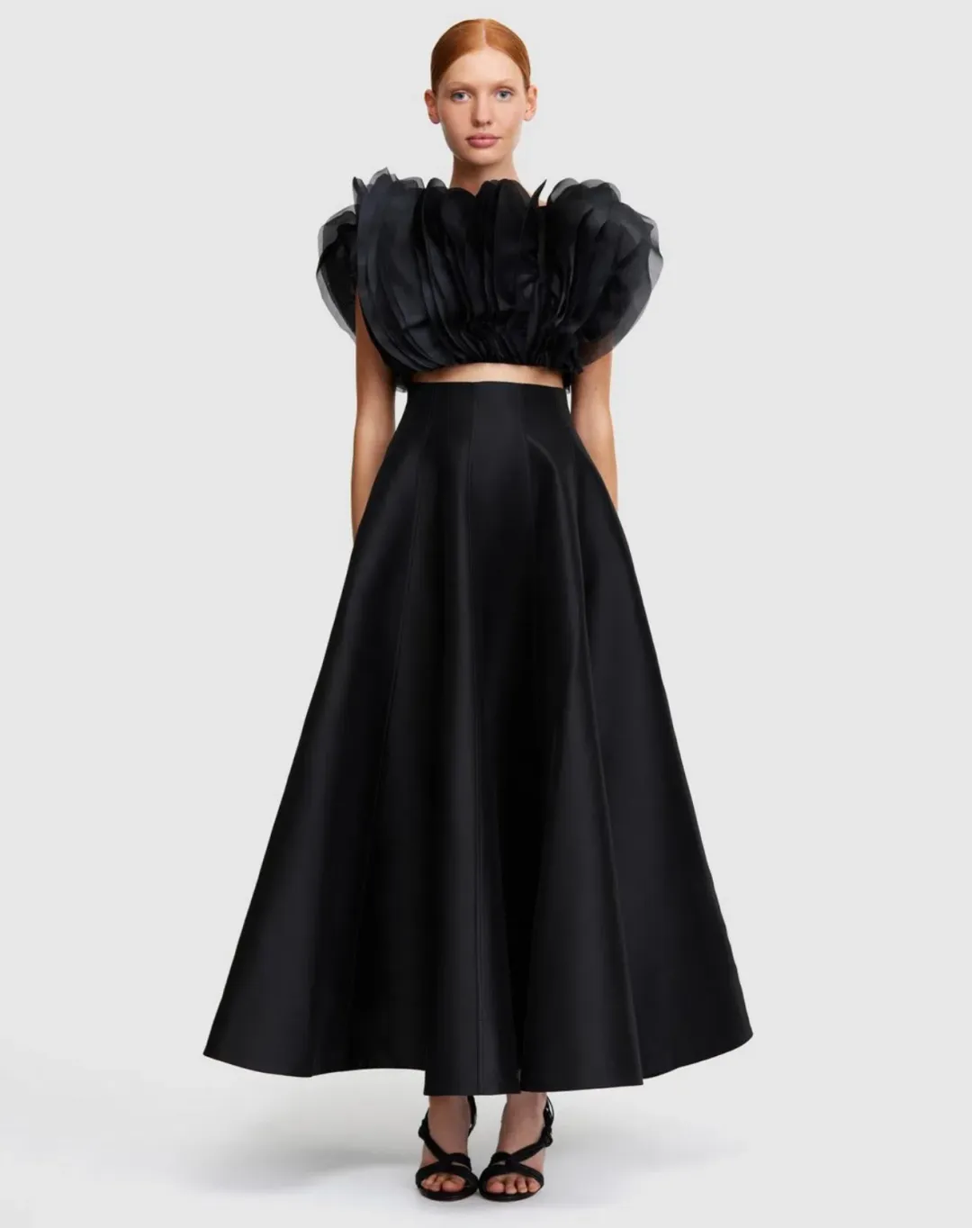 Acler Warburton Top and Skirt Set Black Size AU 12 for rent on The Volte - main image
