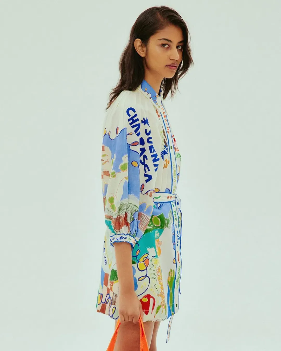 Alemais Nadia Mini Shirtdress Multi Size AU 14 for rent on The Volte - main image