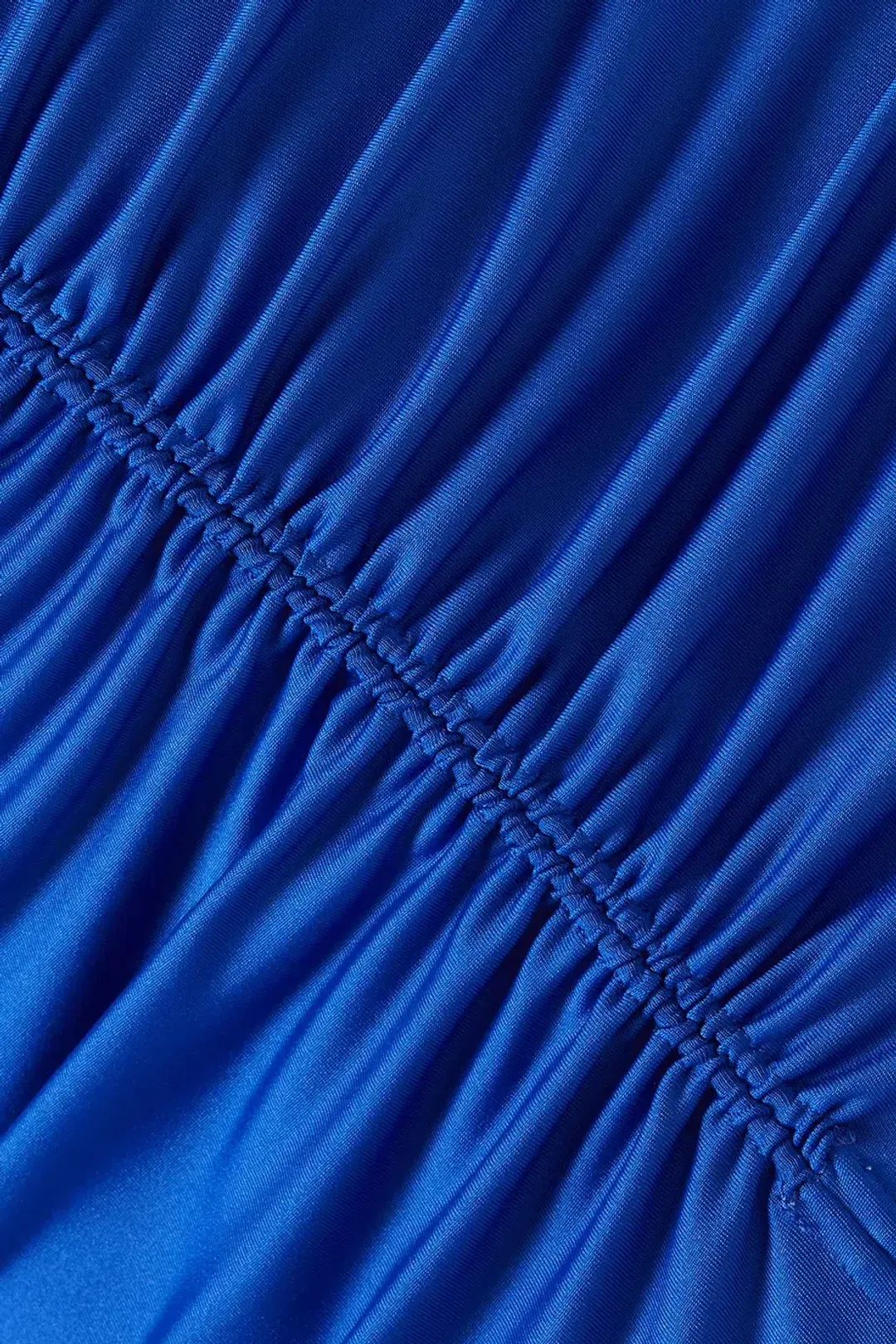 Victoria Beckham Ruched Jersey Column Gown Royal Blue Size 8 for rent on The Volte - main image