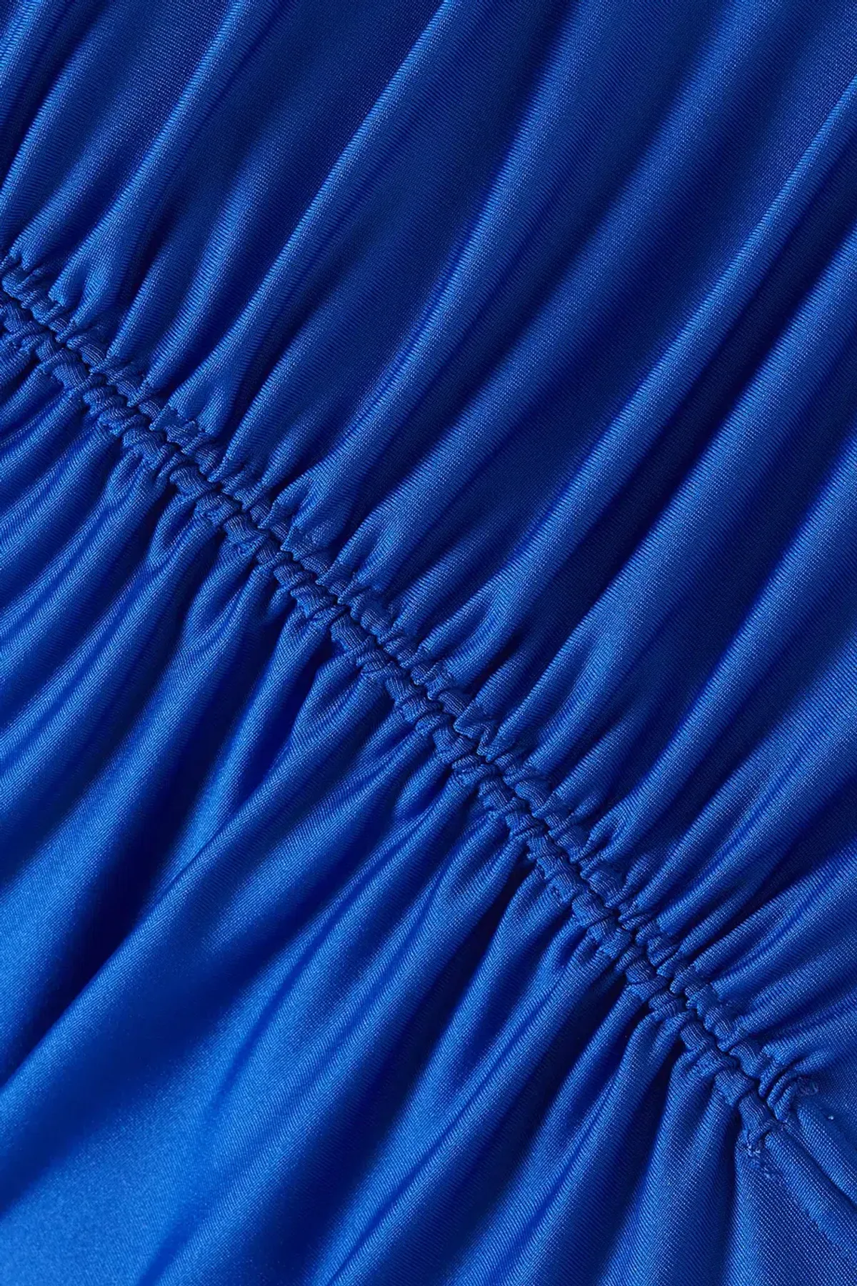 Victoria Beckham Ruched Jersey Column Gown Royal Blue Size 8 - Image 5