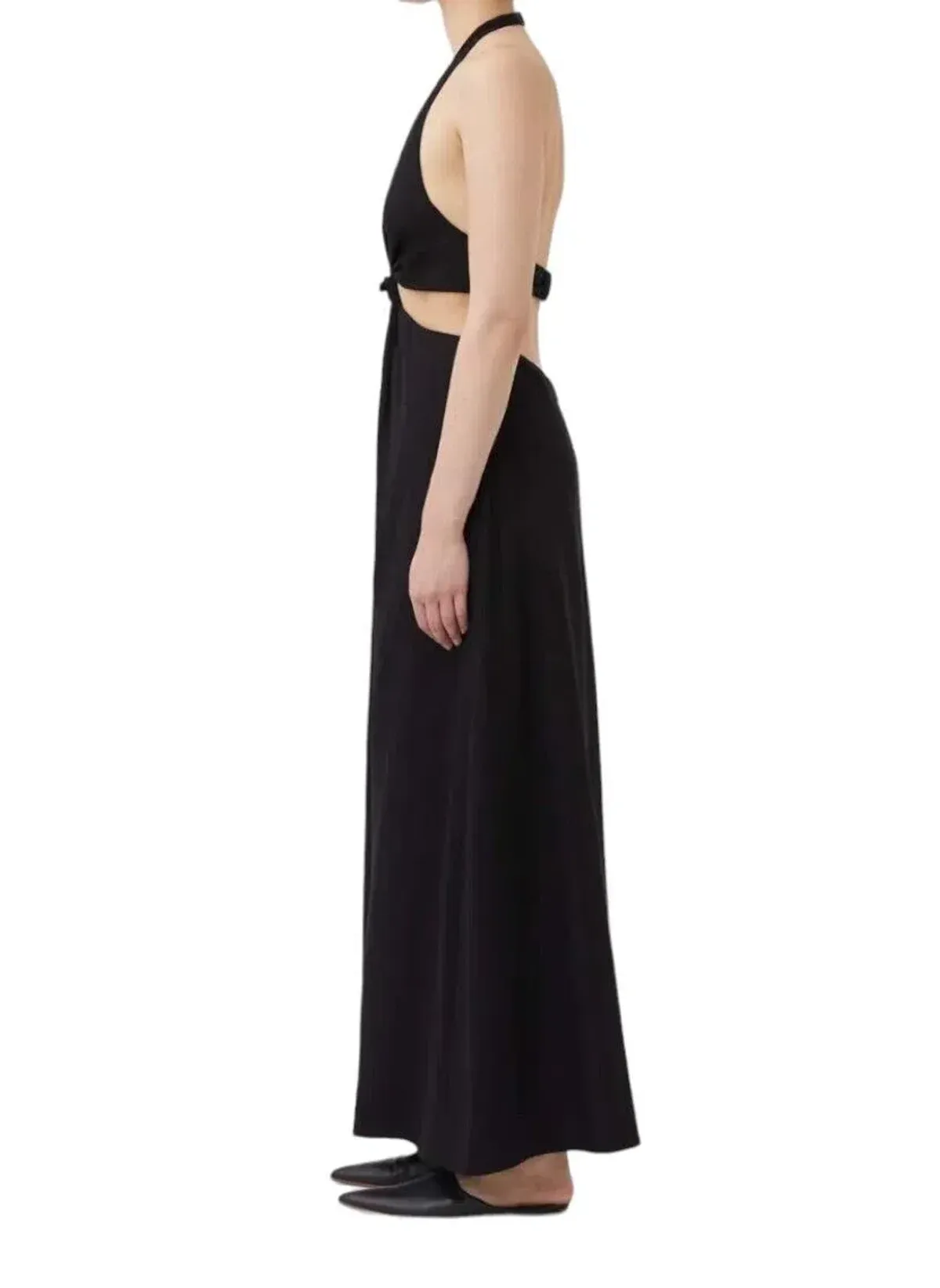Camilla and Marc Prado Cut Out Evening Halter Maxi Dress Black Size 8 - Image 2