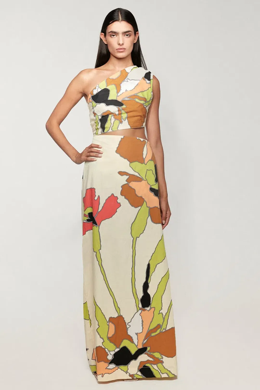 SWF Asymmetric Cut Out Maxi Dress Picture Perfect Size 6 for rent on The Volte - main image