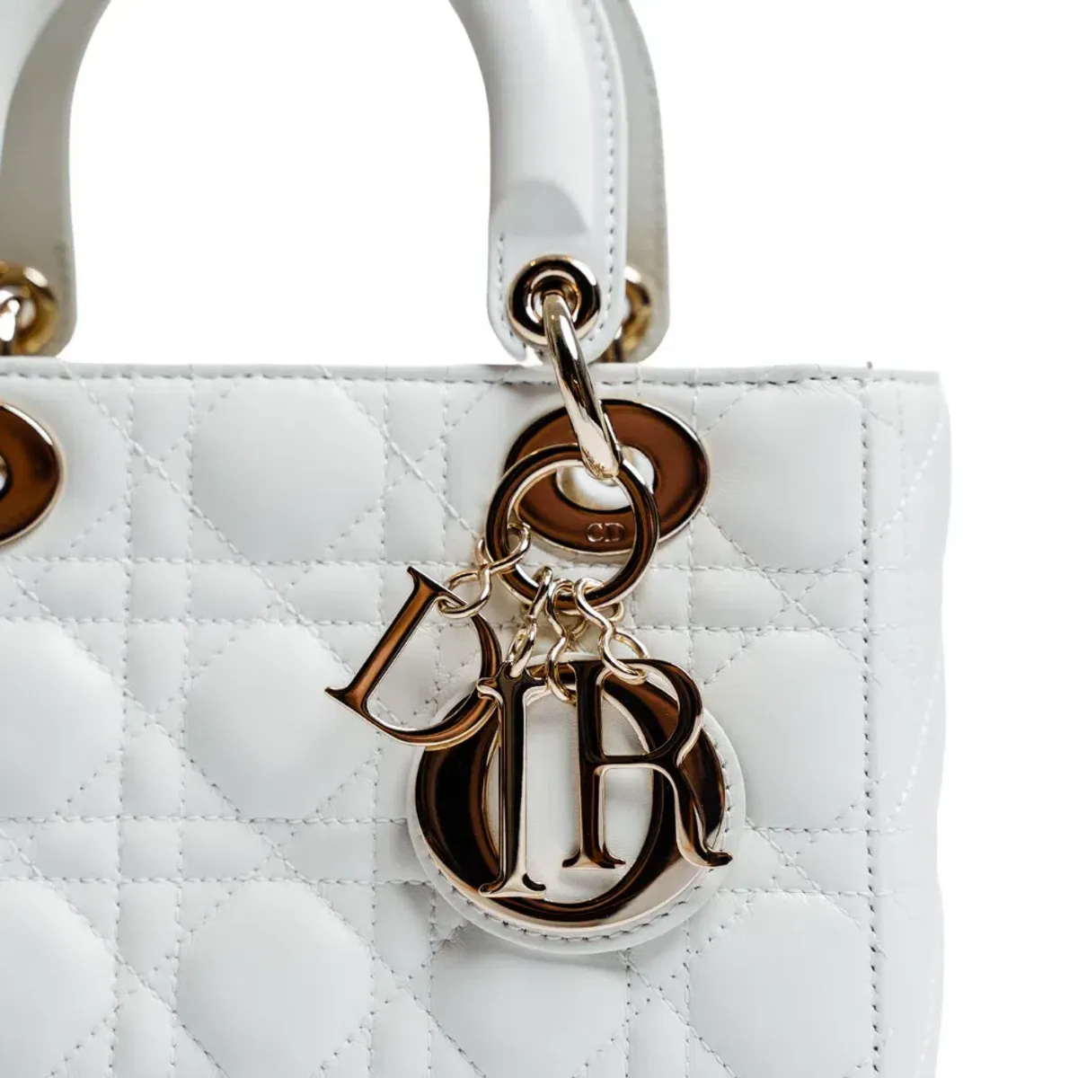 Dior Lady Dior Small Bag White - Image 2