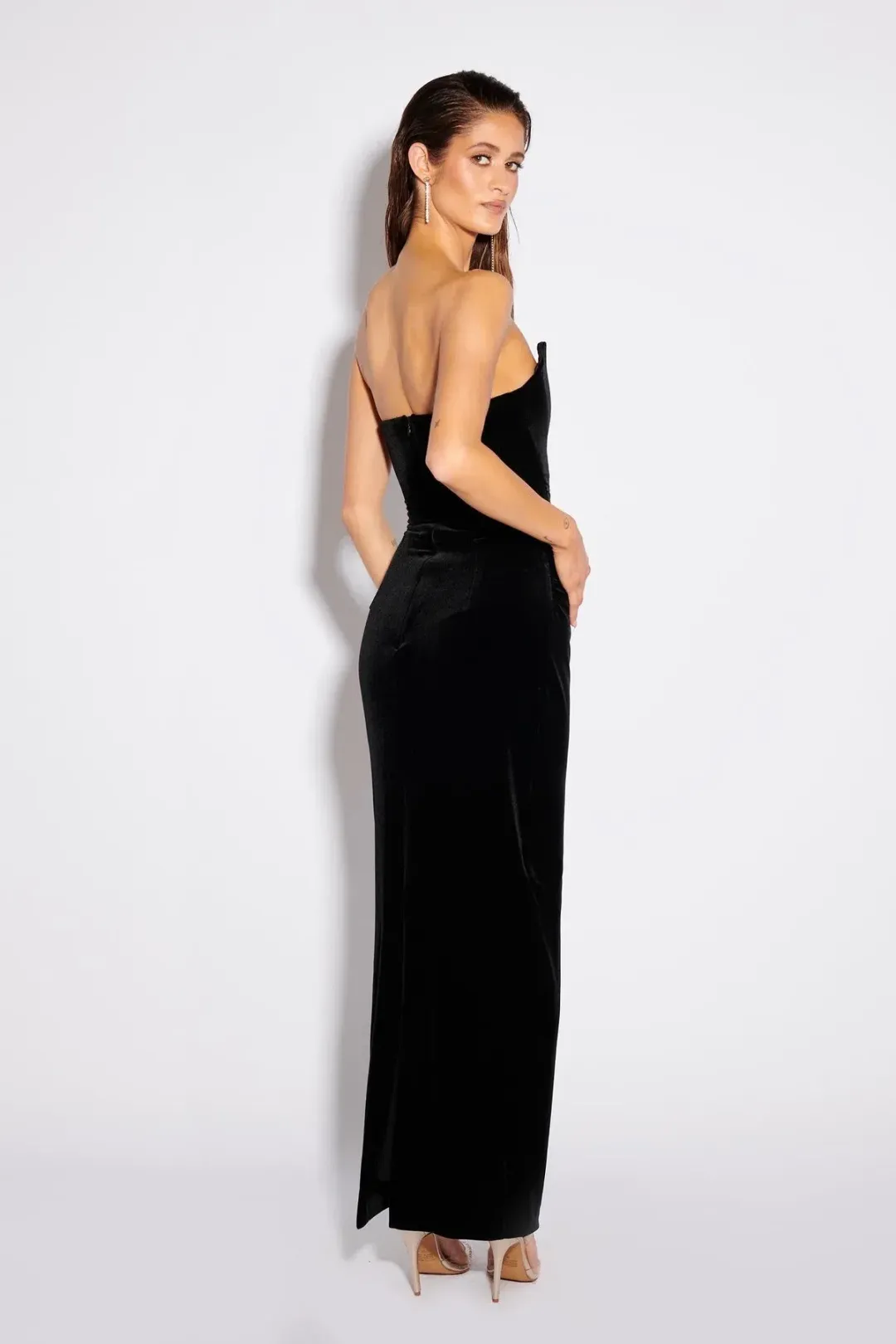 Effie Kats Koi Gown Black Size 8 for rent on The Volte - main image