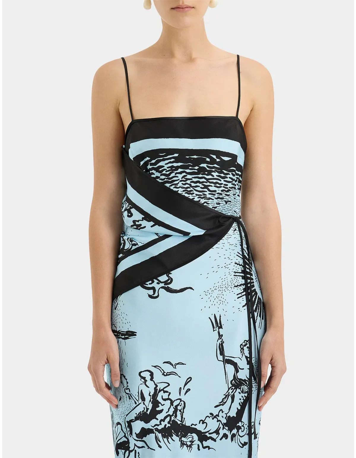 Sir the Label Dreamwood Scarf Midi Dress Brise Soleil Size 8 - Image 4