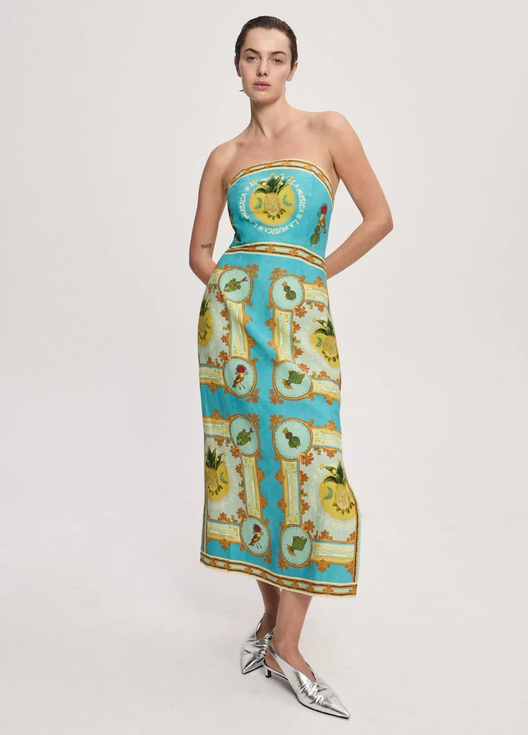 Alemais La Musica Midi Dress Multi Size 10  for rent on The Volte - main image