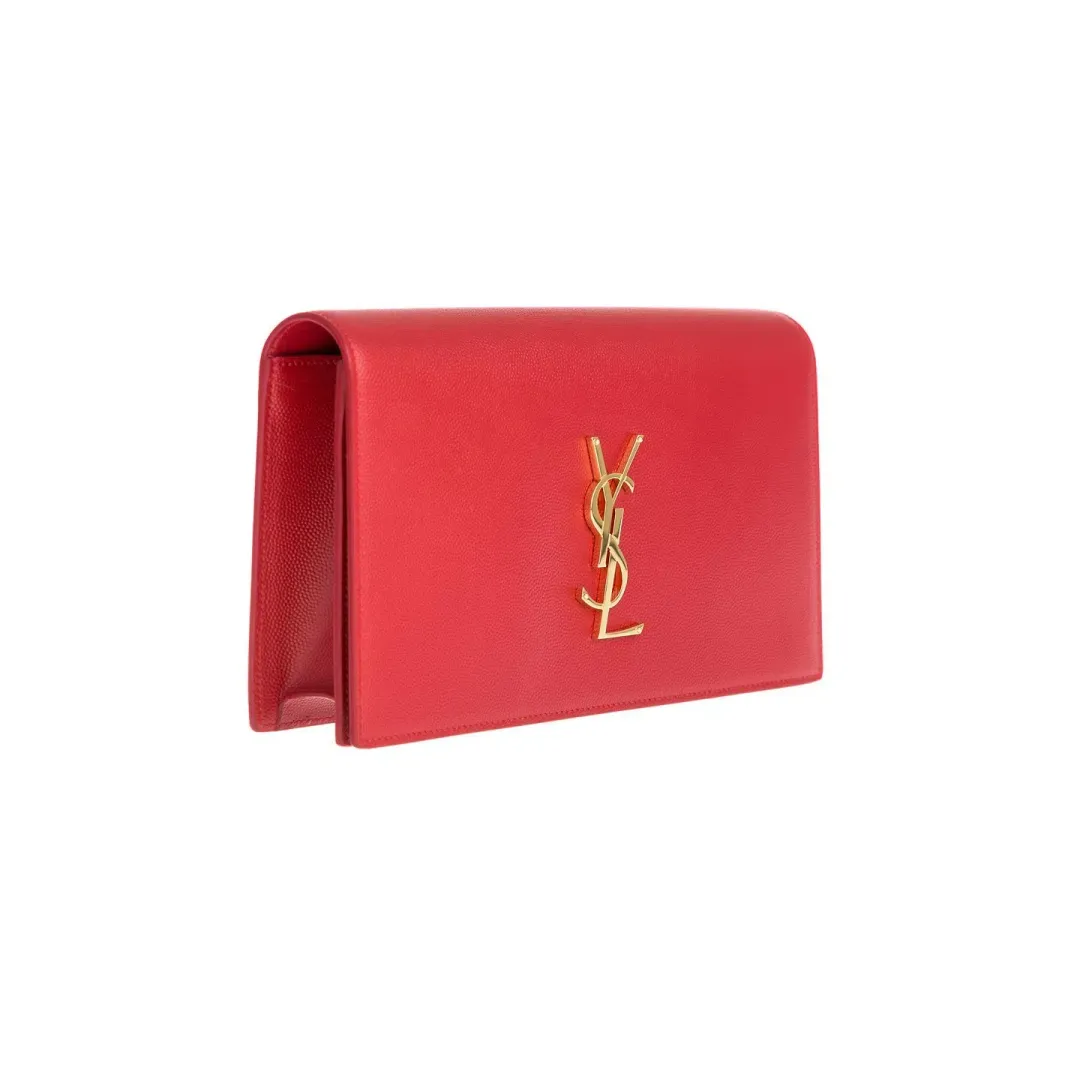 Saint Laurent Classic Kate Monogram Clutch Red  for rent on The Volte - main image