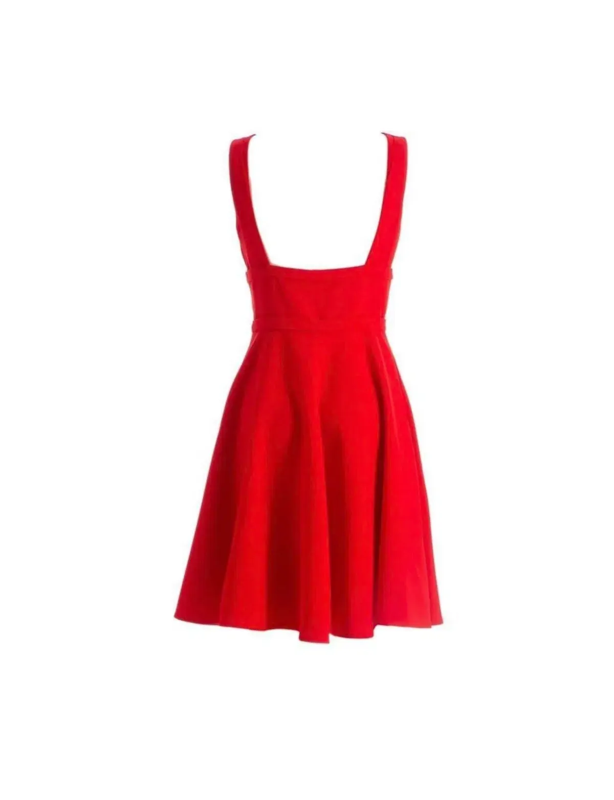 Miu Miu Bow Embellished Cady Crepe Dress Red Size AU 8 - Image 3