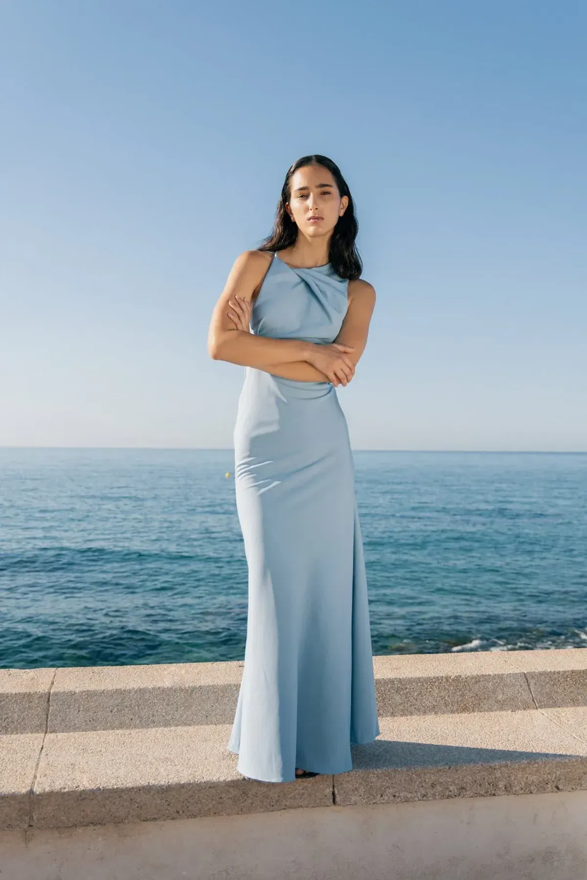 One Fell Swoop Kota Maxi Dress in Blue Jean Size AU 10 - Image 1