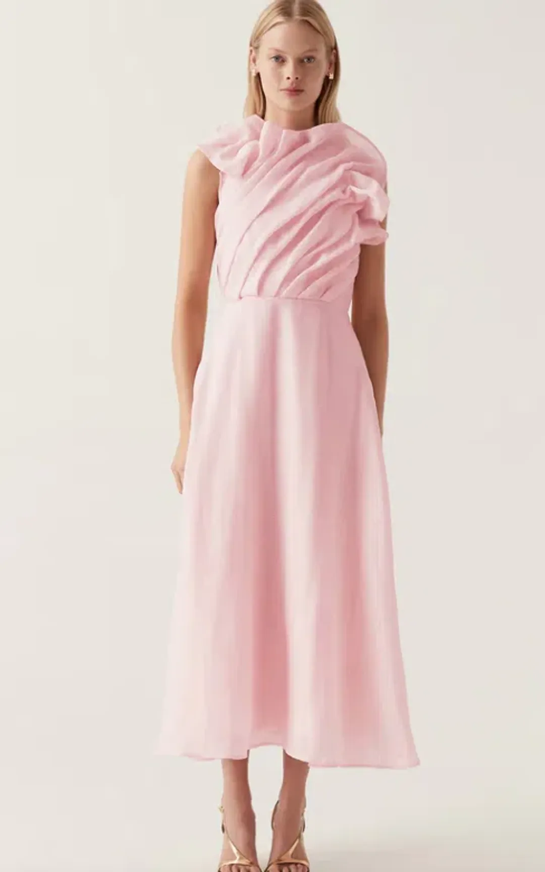Aje Genesis Dress Soft Pink Size 12 for rent on The Volte - main image