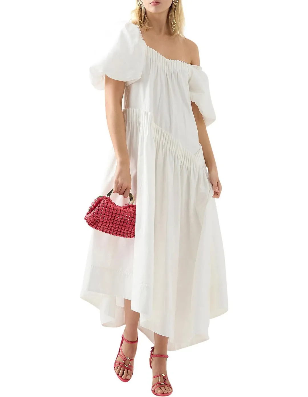 AJE Severine Smock Midi Dress AU 4 for rent on The Volte - main image