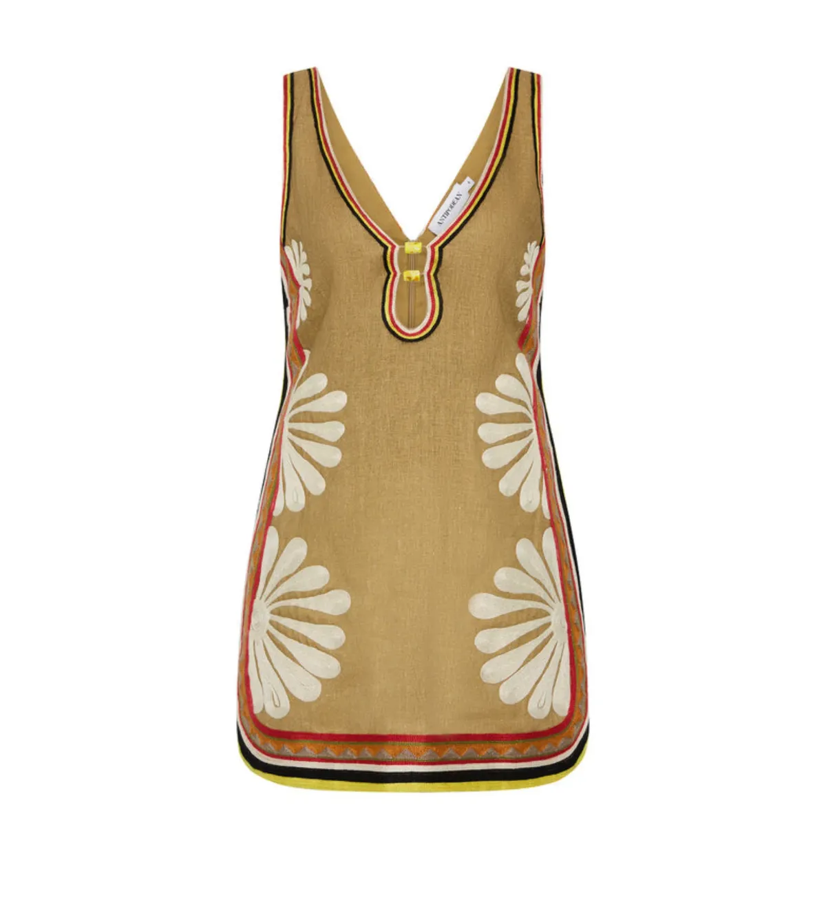 Antipodean The Melody V-Neck Mini Dress Dress Print Size 8 - Image 3