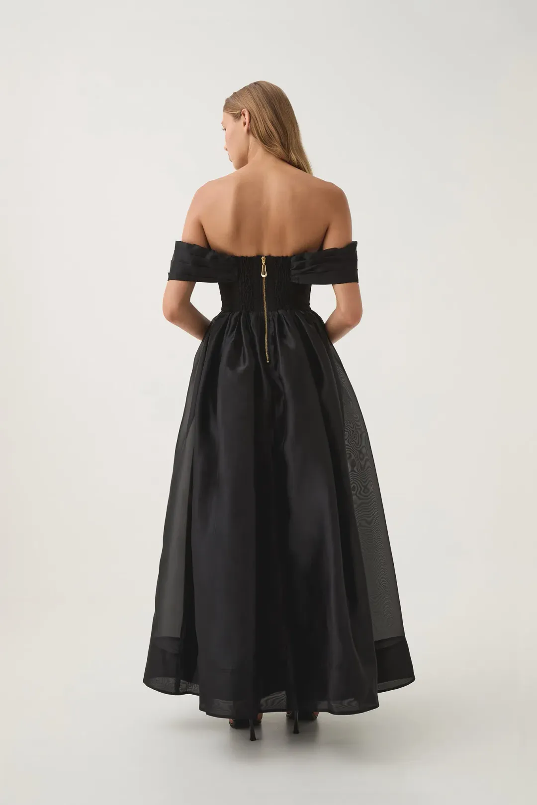Aje Cordelia Corseted Maxi Dress Black Size 10 for rent on The Volte - main image