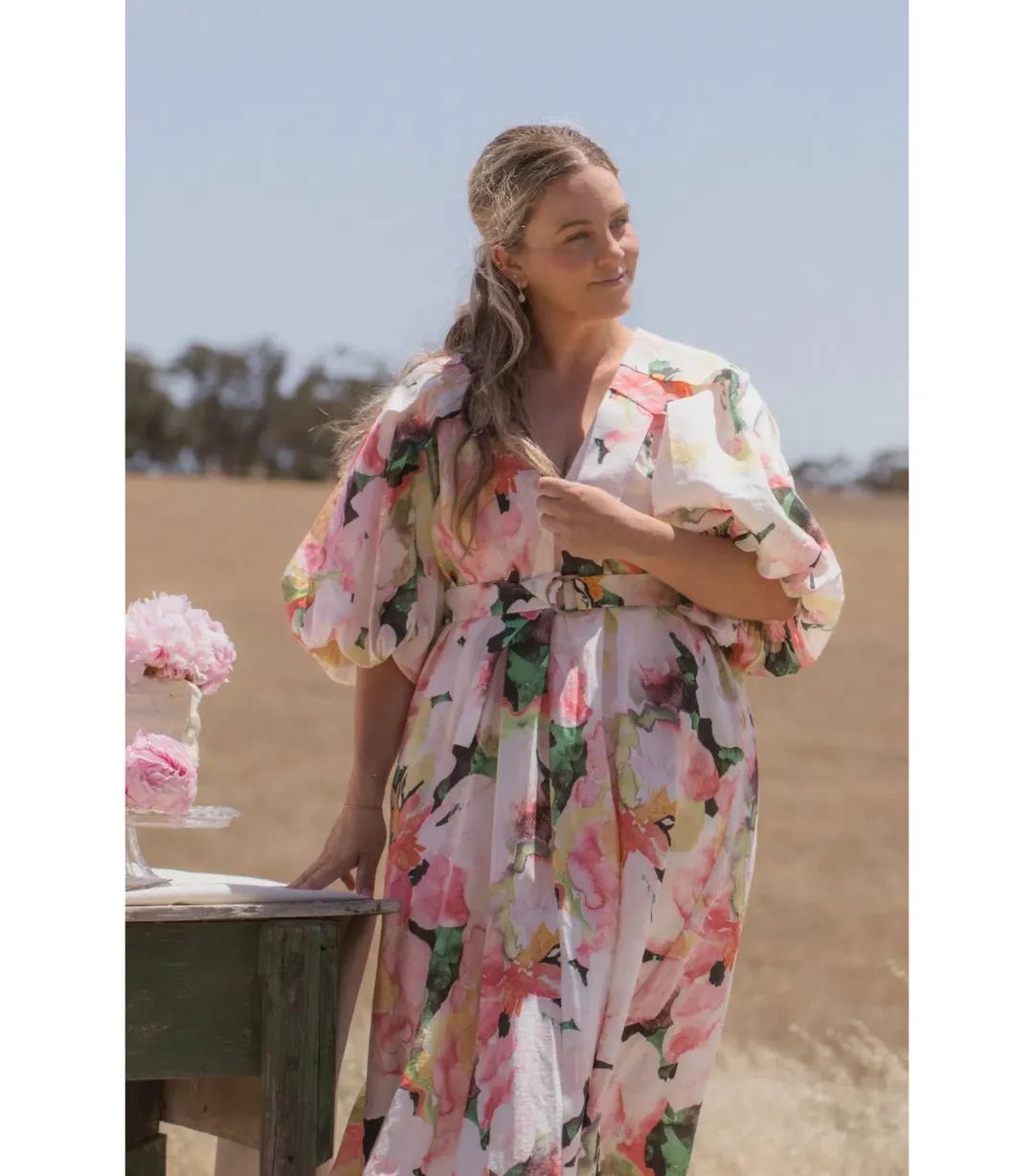 Acler Clayton Maxi Dress Daphney Posy Size AU 12 for rent on The Volte - main image