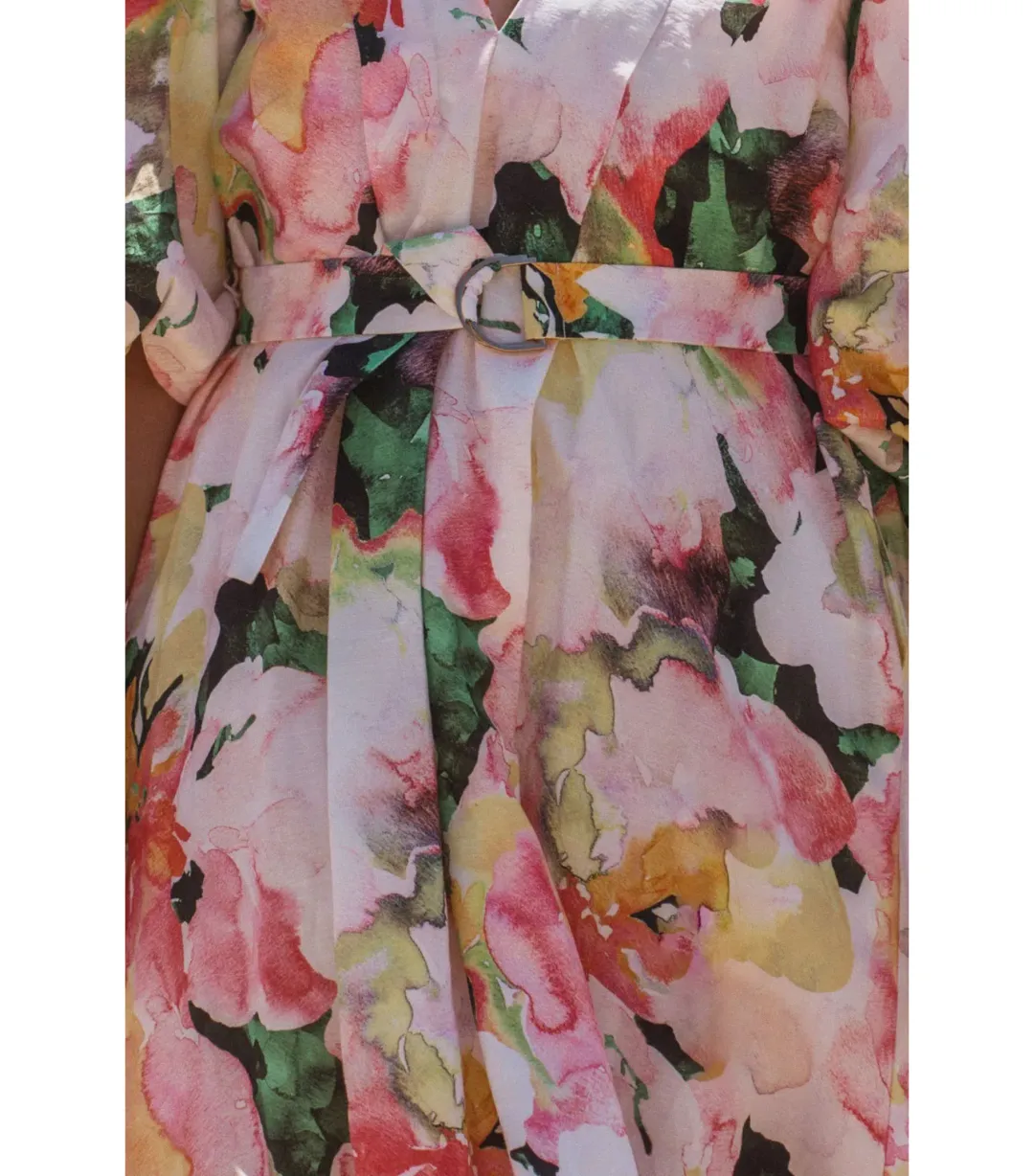 Acler  Clayton Maxi Dress in Daphne Posy Size AU 14  for rent on The Volte - main image