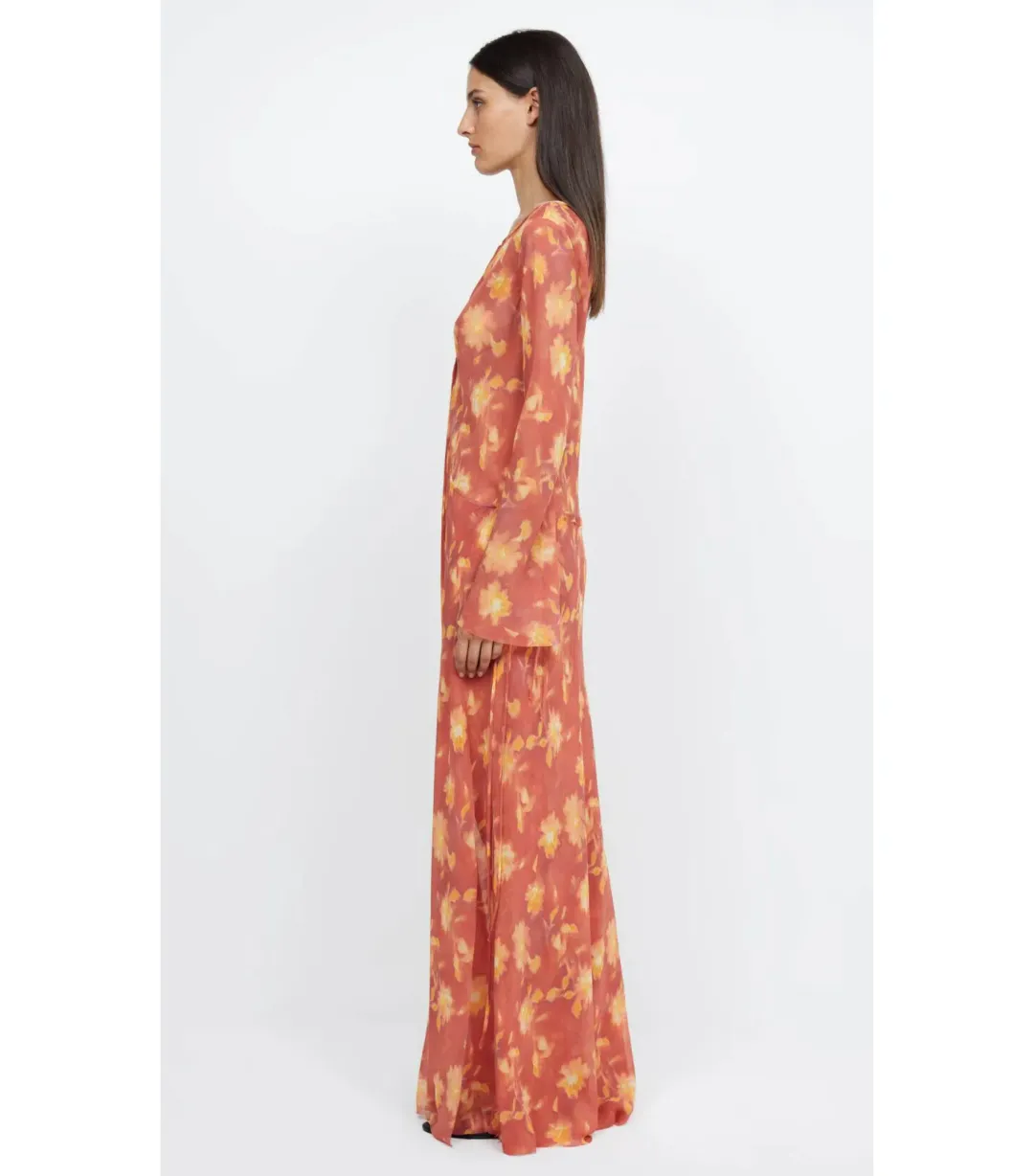 Bec & Bridge Azalea Wrap Long Sleeve Maxi Dress Lumen Floral Size AU 8 for rent on The Volte - main image