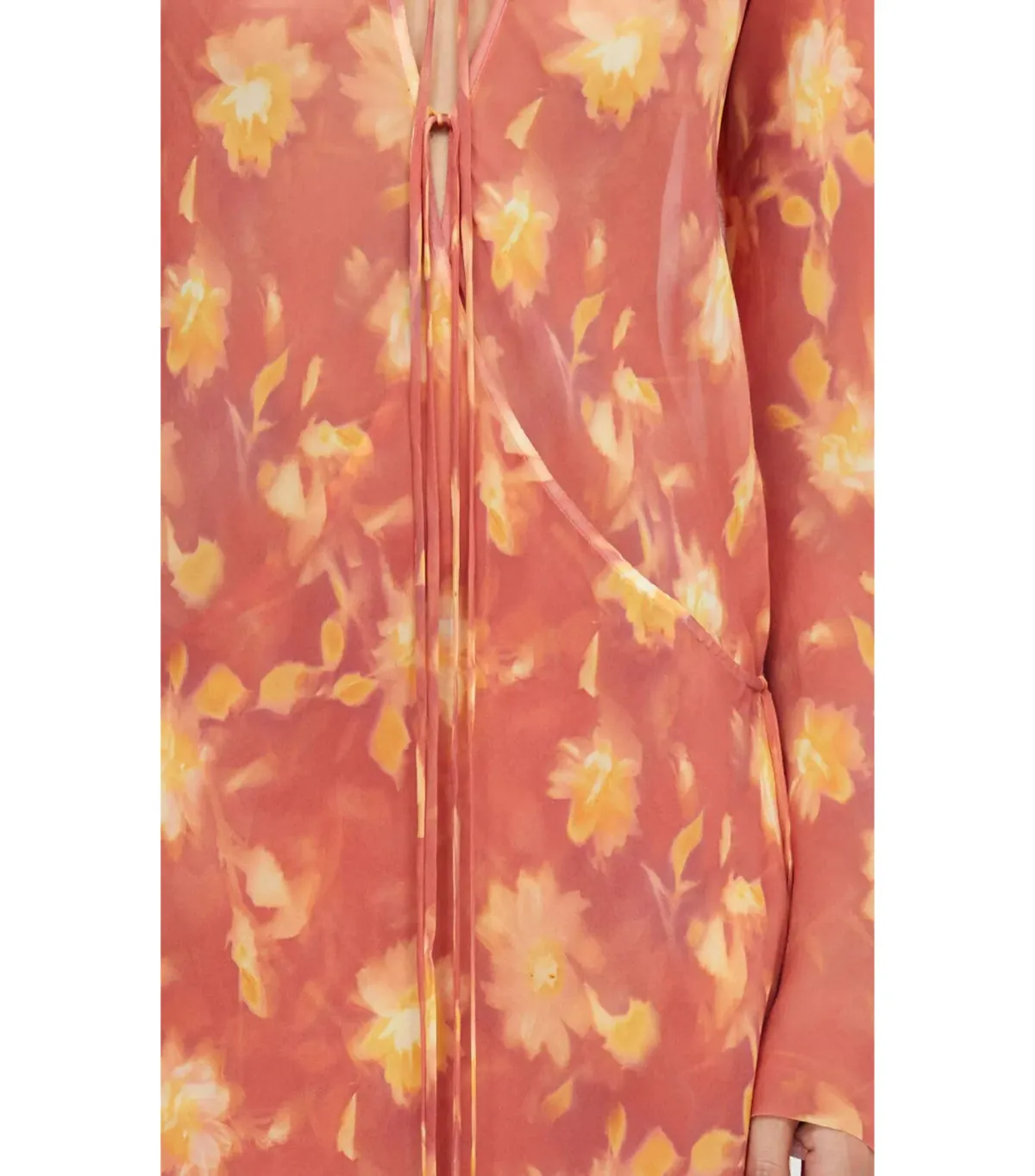 Bec & Bridge Azalea Wrap Long Sleeve Maxi Dress Lumen Floral Size AU 8 - Image 4