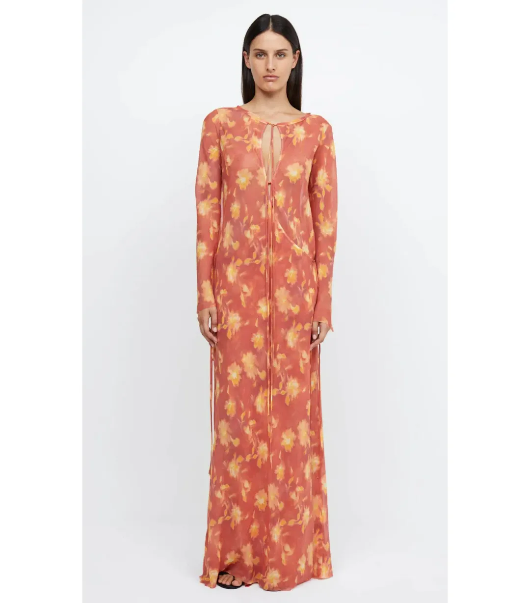 Bec & Bridge Azalea Wrap Long Sleeve Maxi Dress Lumen Floral Size AU 8 for rent on The Volte - main image