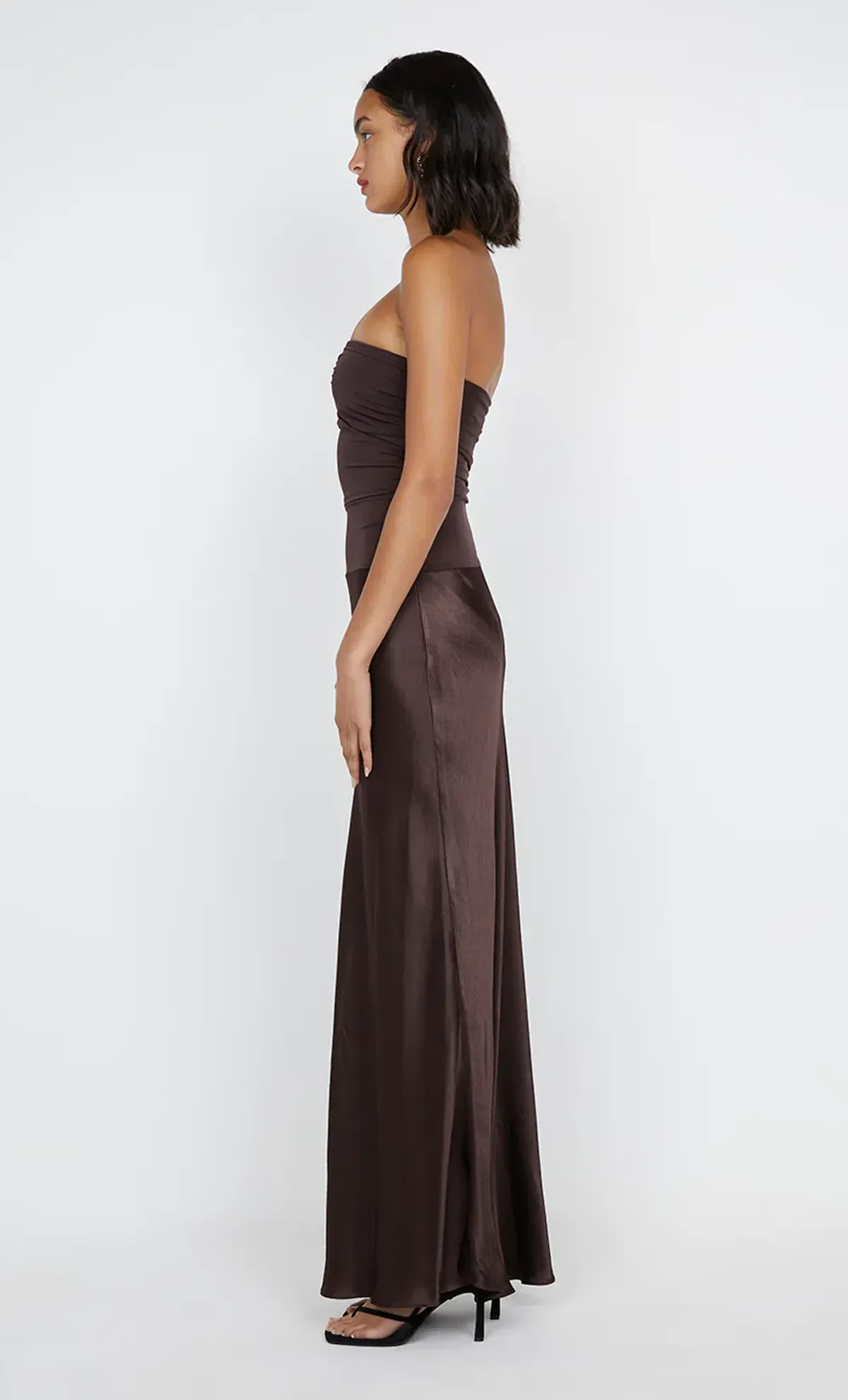 Bec & Bridge Dua Strapless Maxi Dress Dark Chocolate Size 10 - Image 5