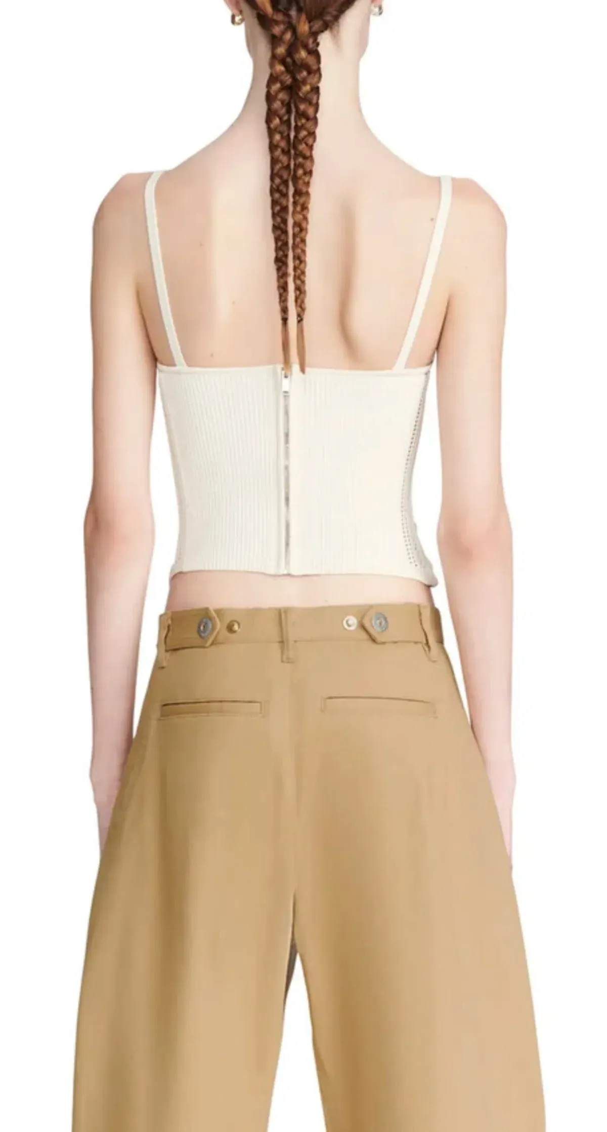 Dion Lee Laced Openwork Corset Cream Size XS / AU 6 - Image 3