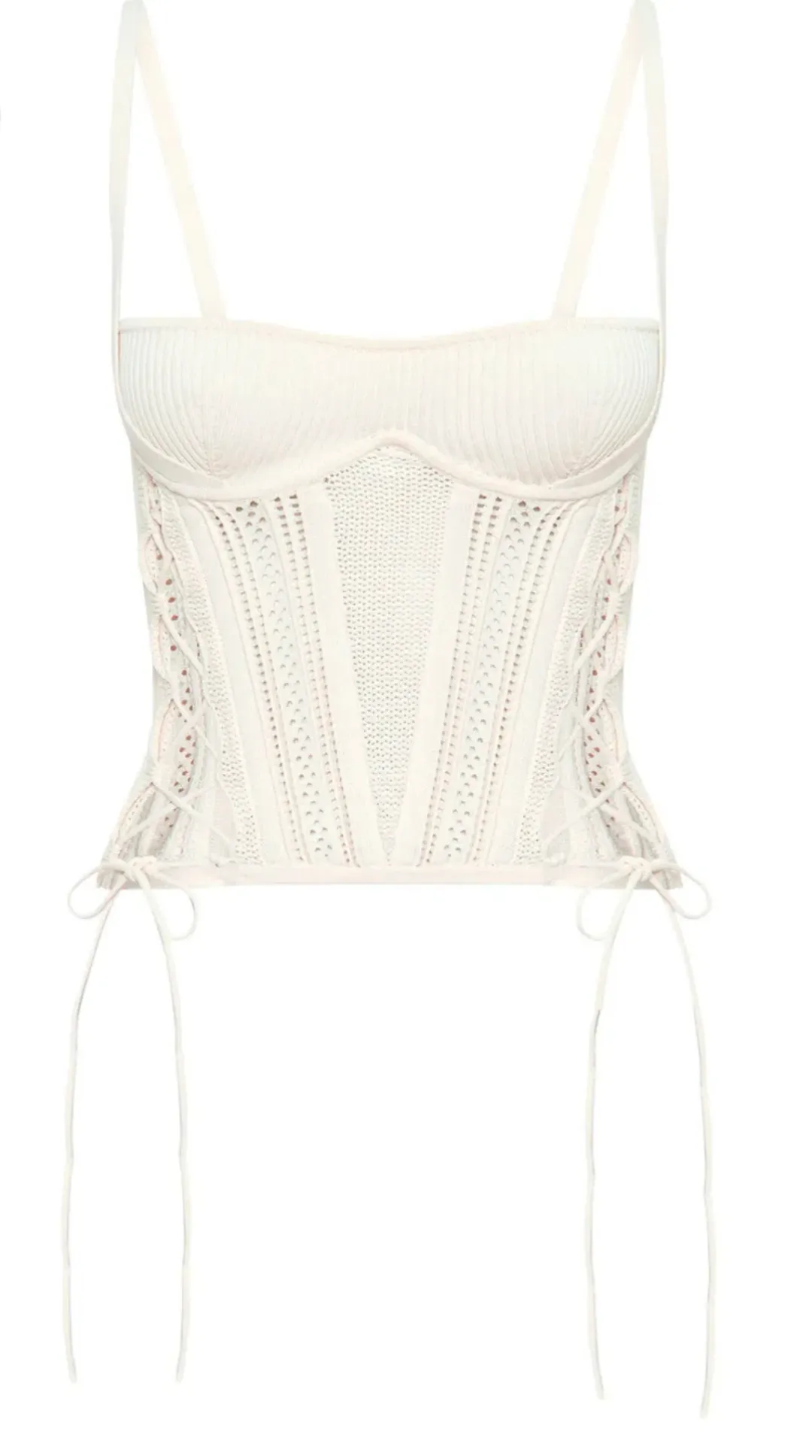 Dion Lee Laced Openwork Corset Cream Size XS / AU 6 for rent on The Volte - main image