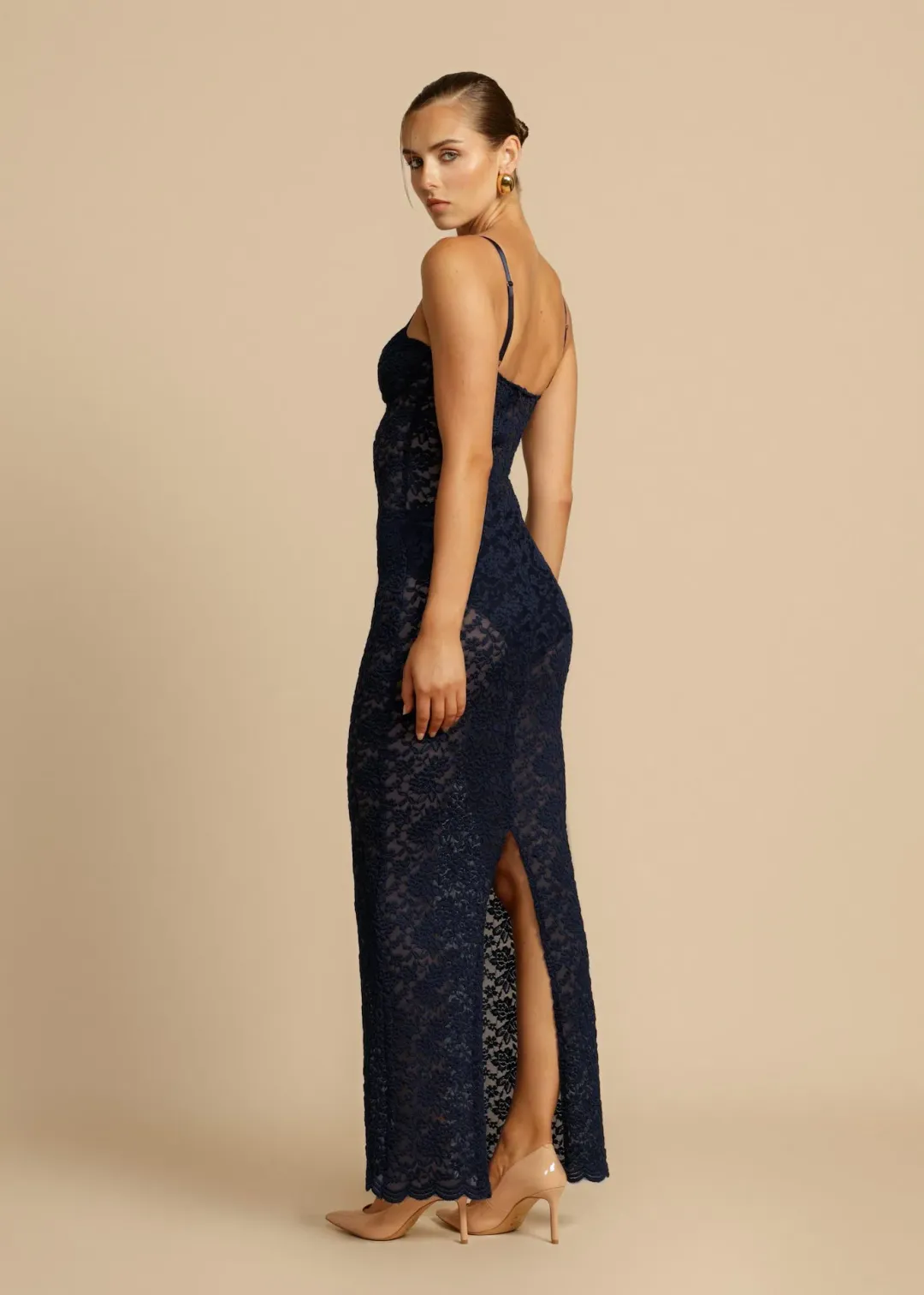 Arcina Ori Margot Dress Navy Size XS / AU 6 for rent on The Volte - main image