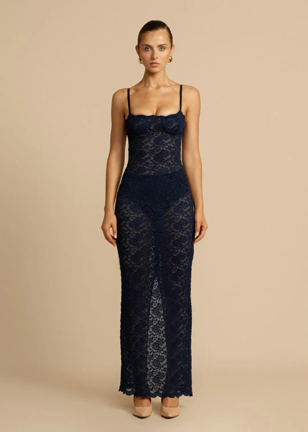 Arcina Ori Margot Dress Navy Size XS / AU 6 for rent on The Volte - main image