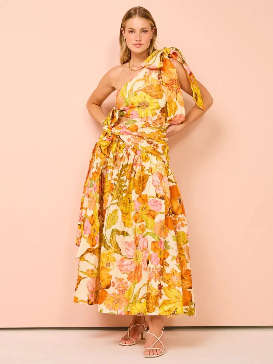 Alemais Silas One Shoulder Maxi Gown Multi Size 10 for rent on The Volte - main image