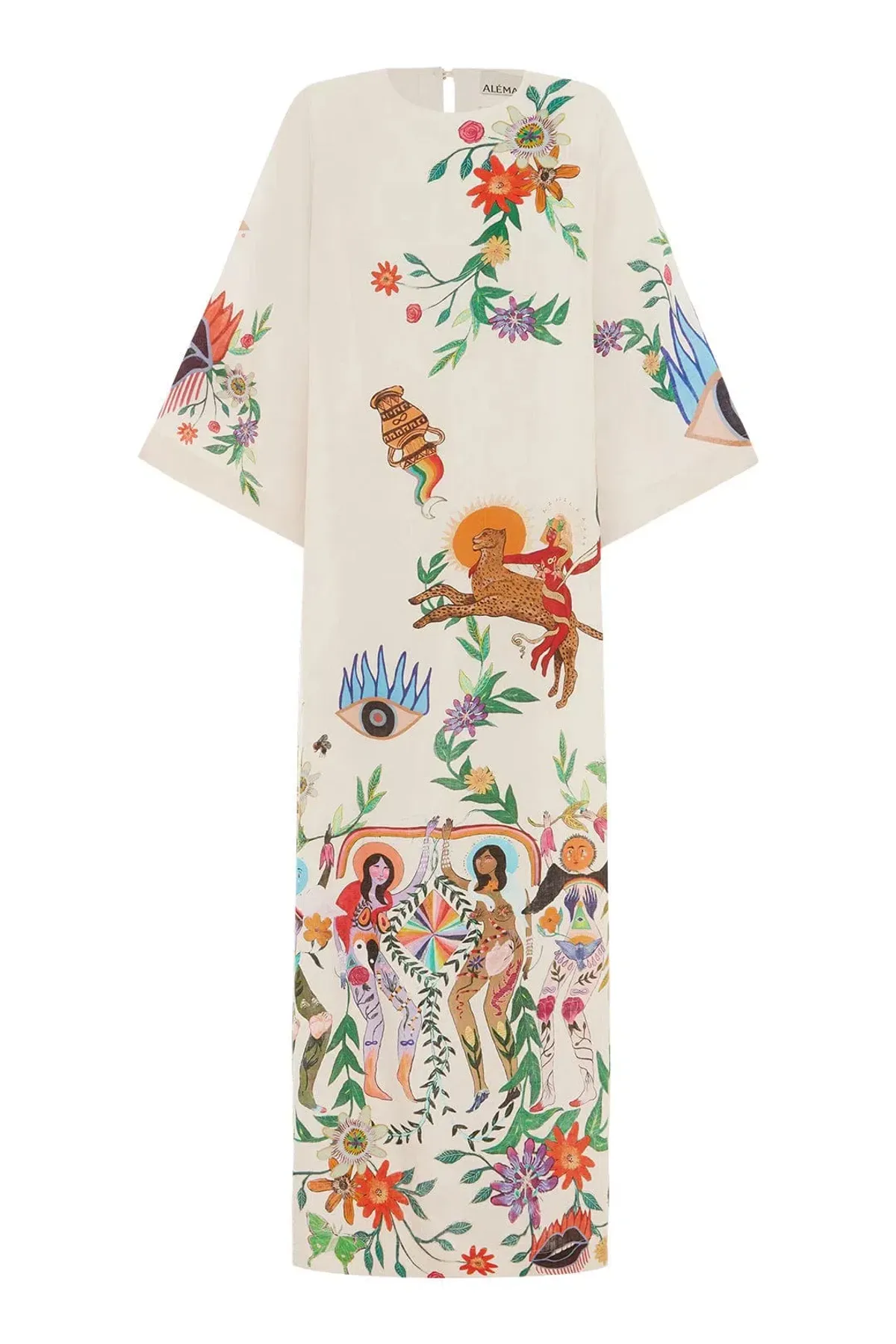 ALEMAIS Meagan Midi Dress Print Size 8 AU - Image 12