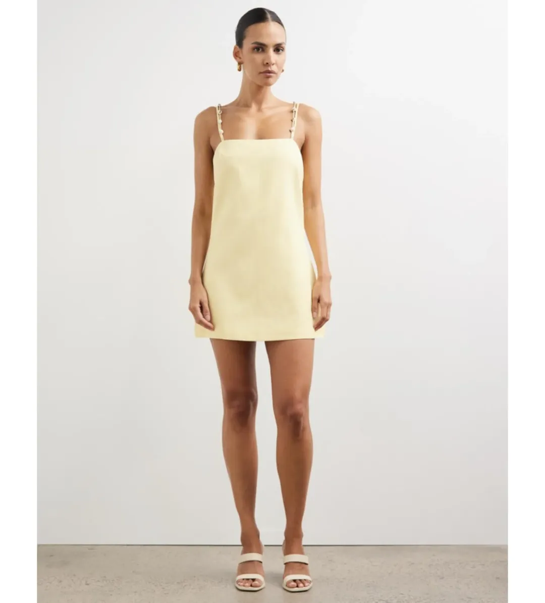 Lover Alizzi Beaded Lover Dress Soft Yellow Size 10  for rent on The Volte - main image
