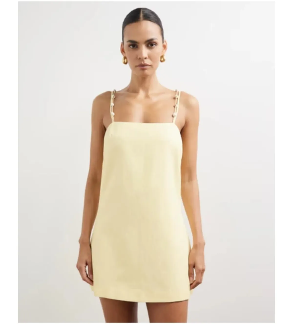 Lover Alizzi Beaded Lover Dress Soft Yellow Size 10  - Image 3